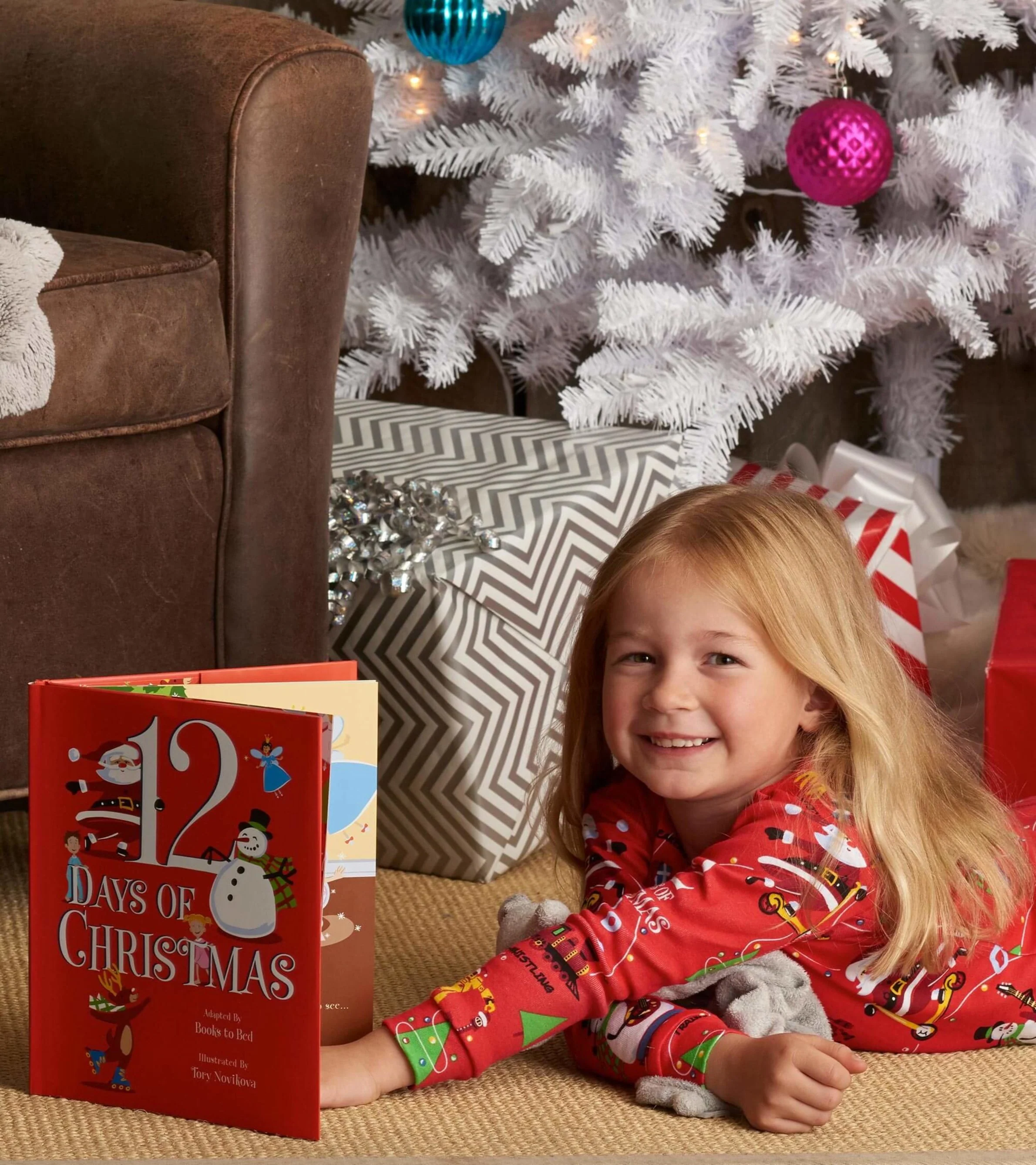 12 Days Of Christmas Book and Red Pajama Set - Image 4