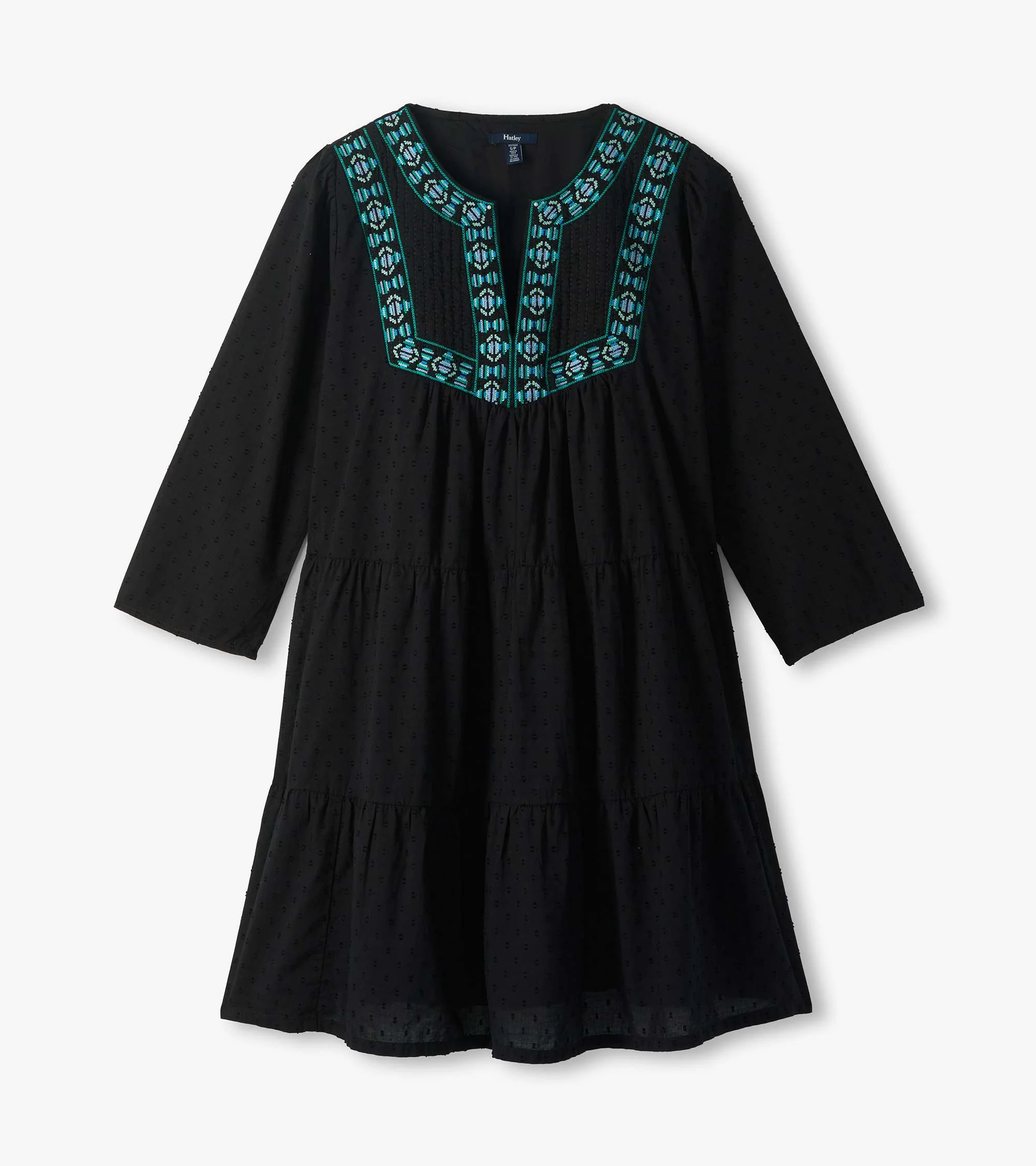 Amira Tiered Dress - Black Swiss Dot - Image 2