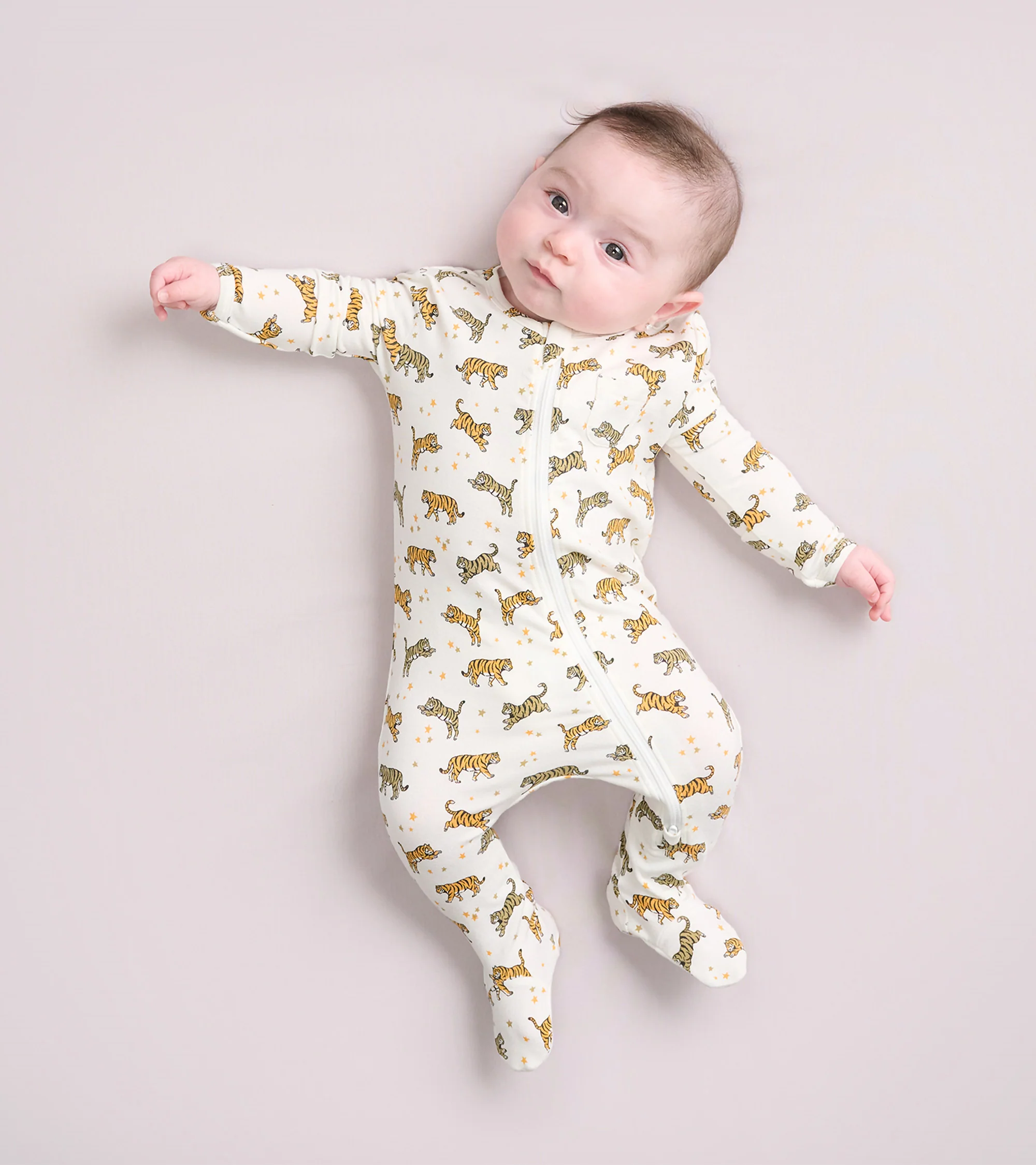 Baby Boys Celestial Tigers Bamboo Sleeper - Image 4