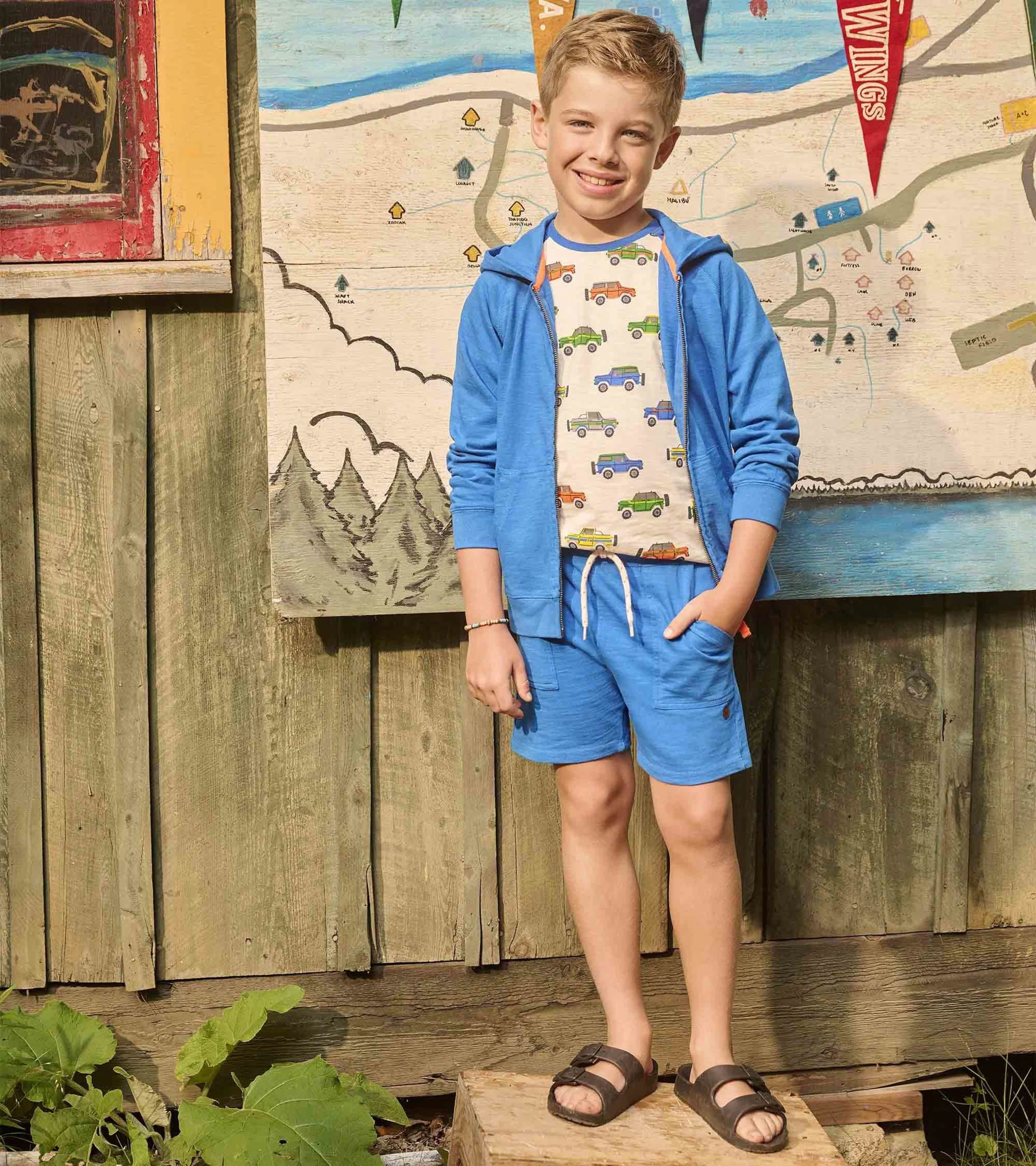Boys Deep Blue Sky Zip-Up Hoodie - Image 4