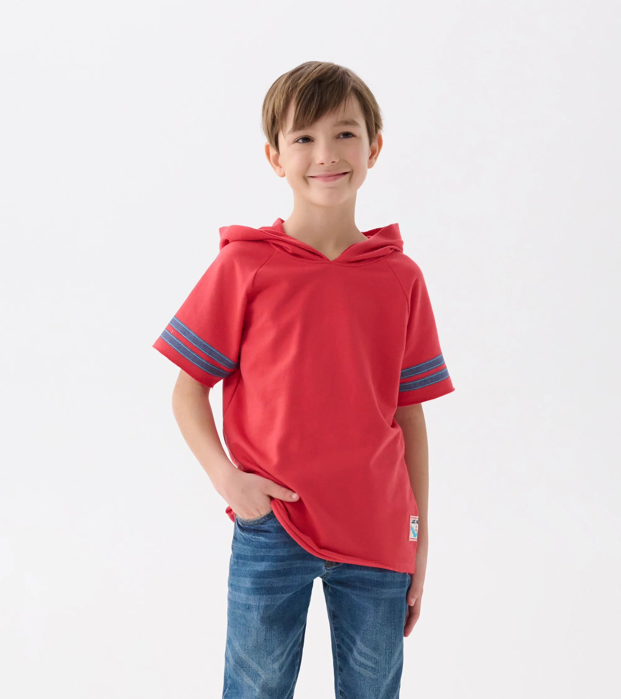 Boys Jersey Number Raglan Hoodie Tee - Image 2