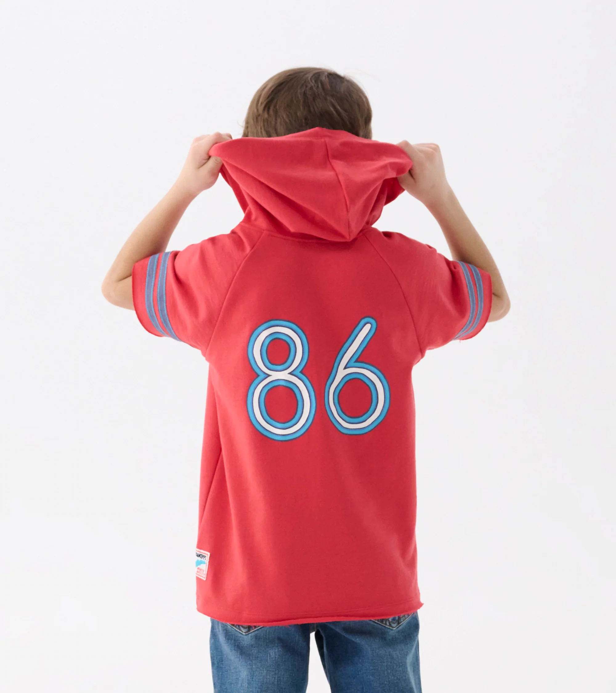 Boys Jersey Number Raglan Hoodie Tee - Image 4