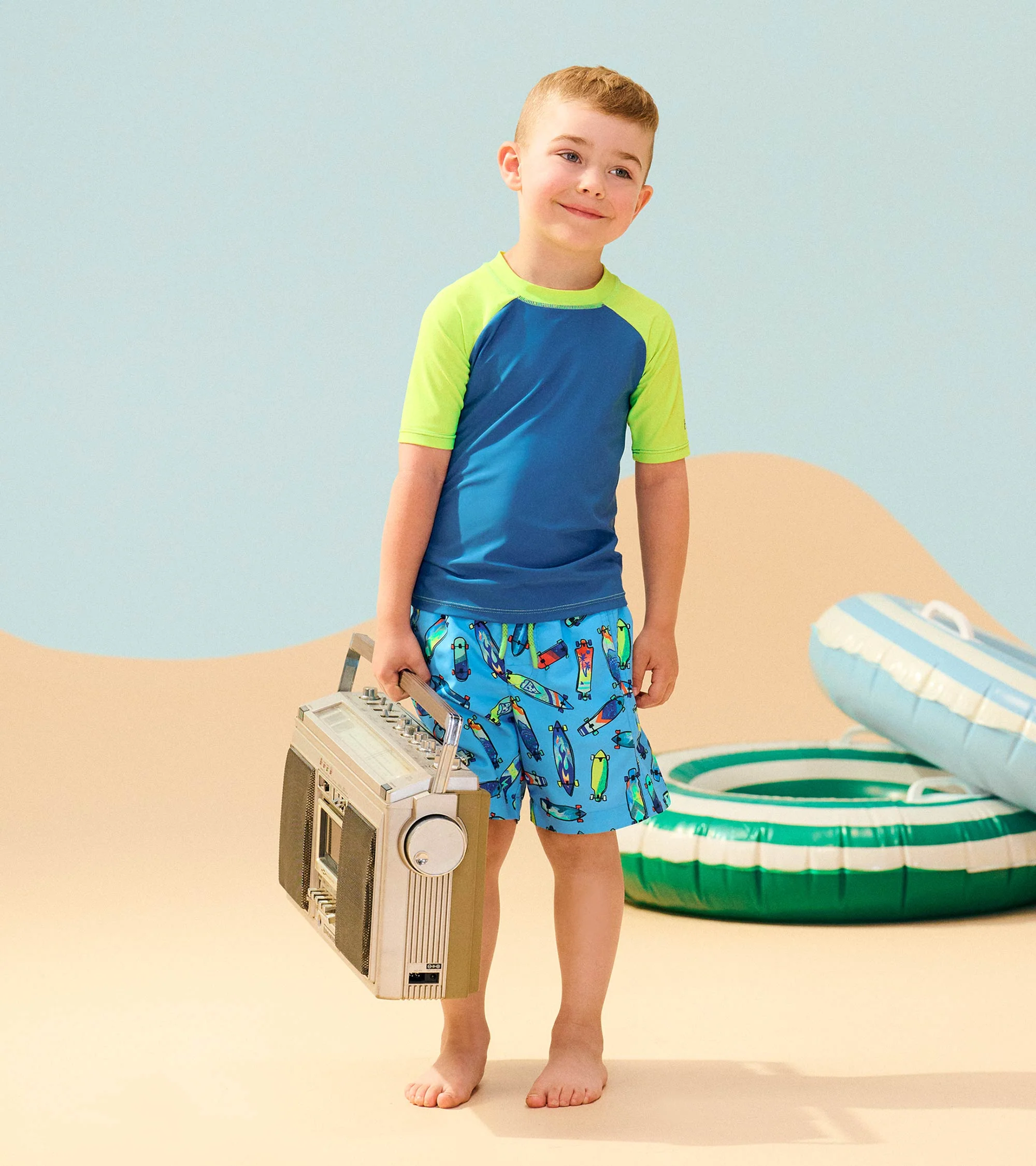 Boys Long Boards Swim Trunks - Image 2