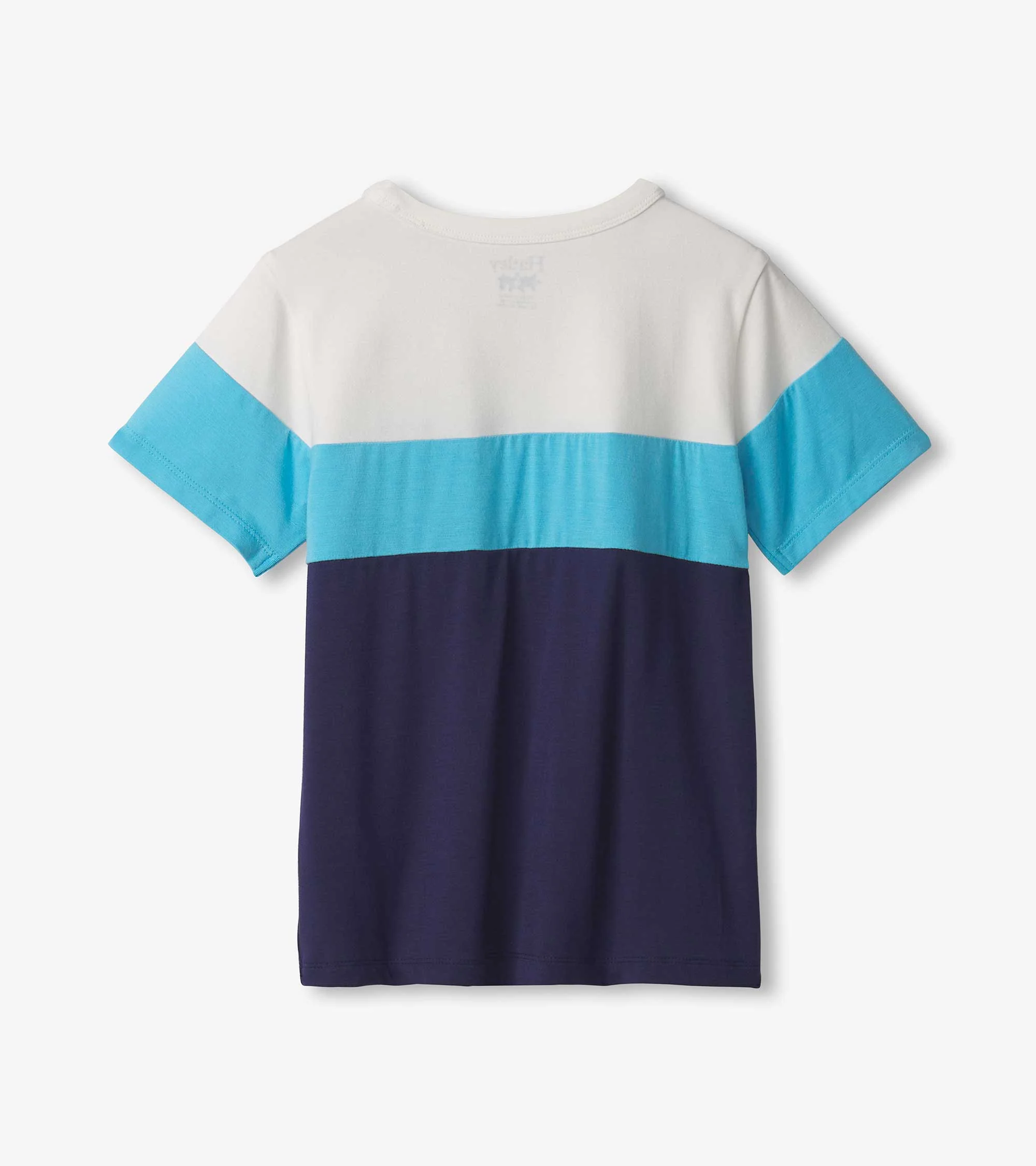 Boys Patriot Blue Colour Block T-Shirt - Image 3