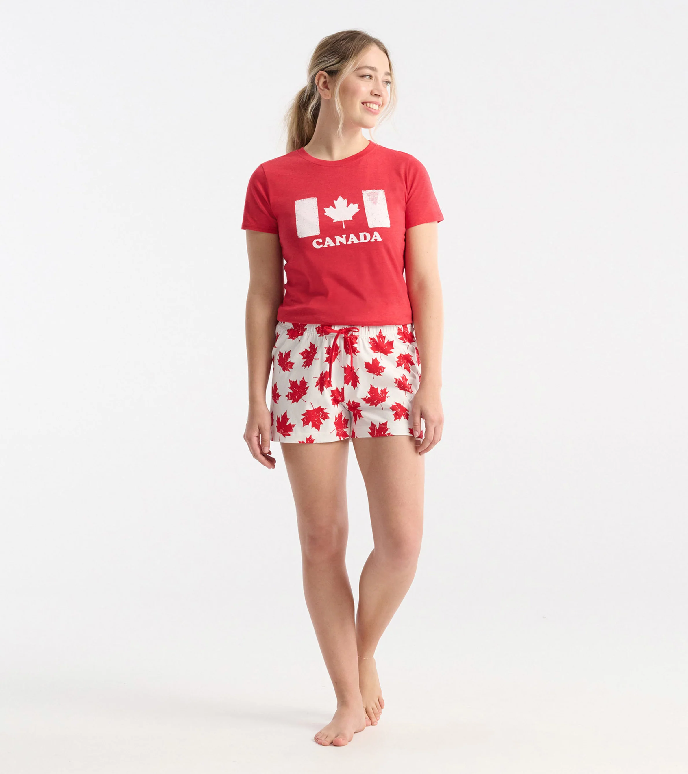 Canada Womens Cotton Sleep Shorts - Image 3