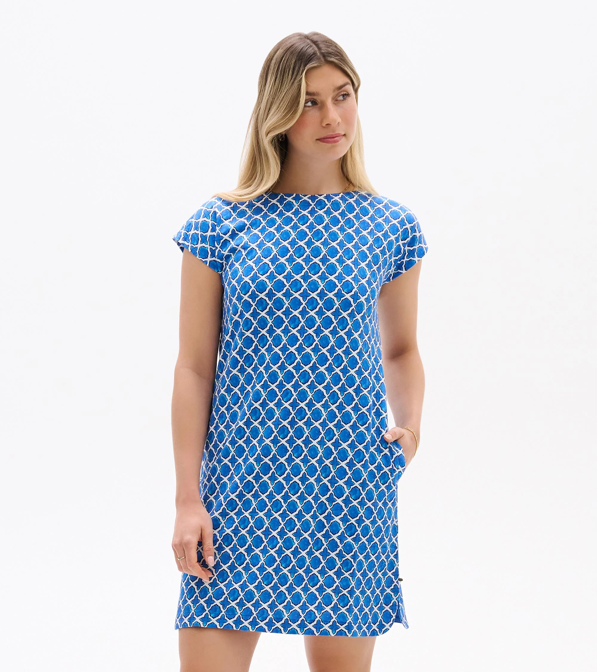 Capri Dress - French Blue Medallion