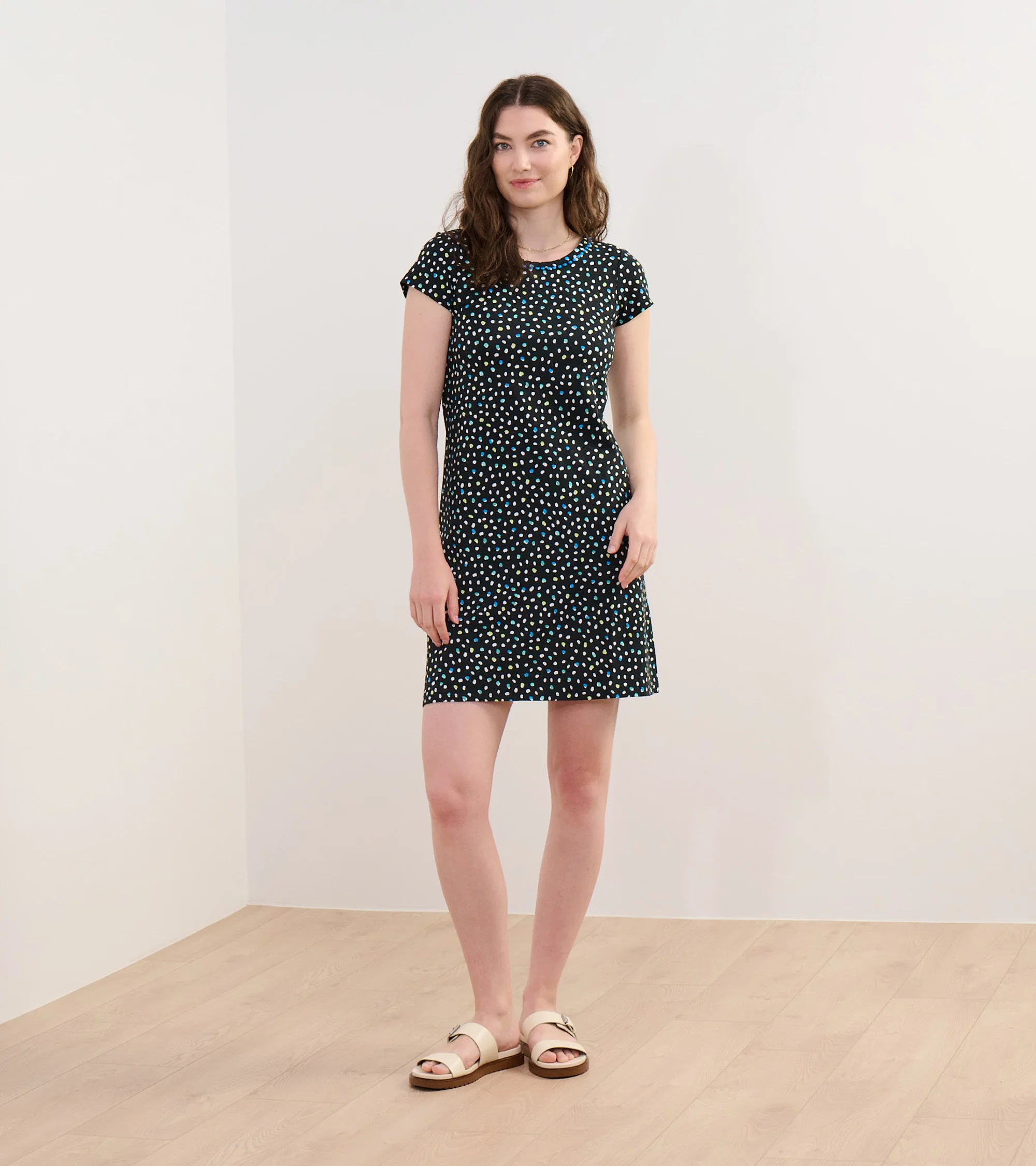 Cici A-Line Dress - Multi Dots - Image 2