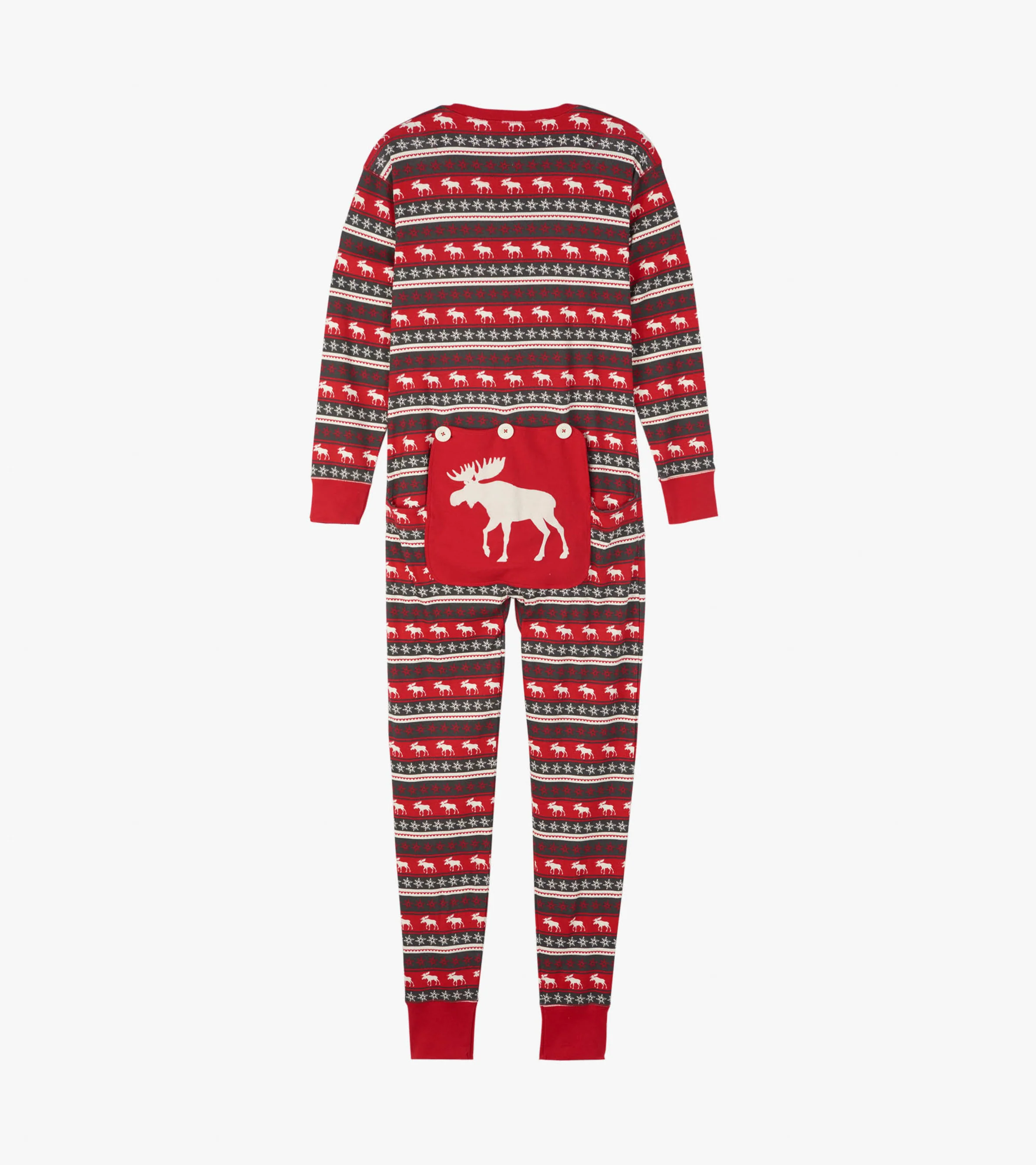Fair Isle Moose Adult Onesie - Image 4