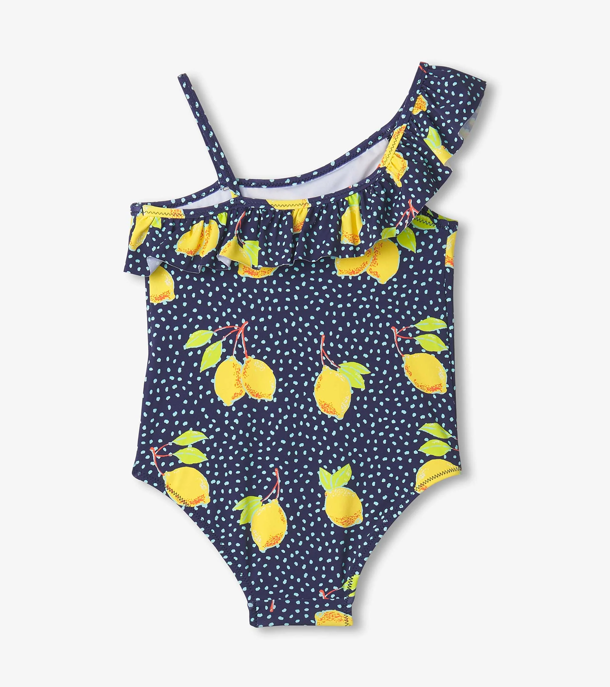 Girls Fresh Lemons Ruffle Trim Swimsuit - Image 2