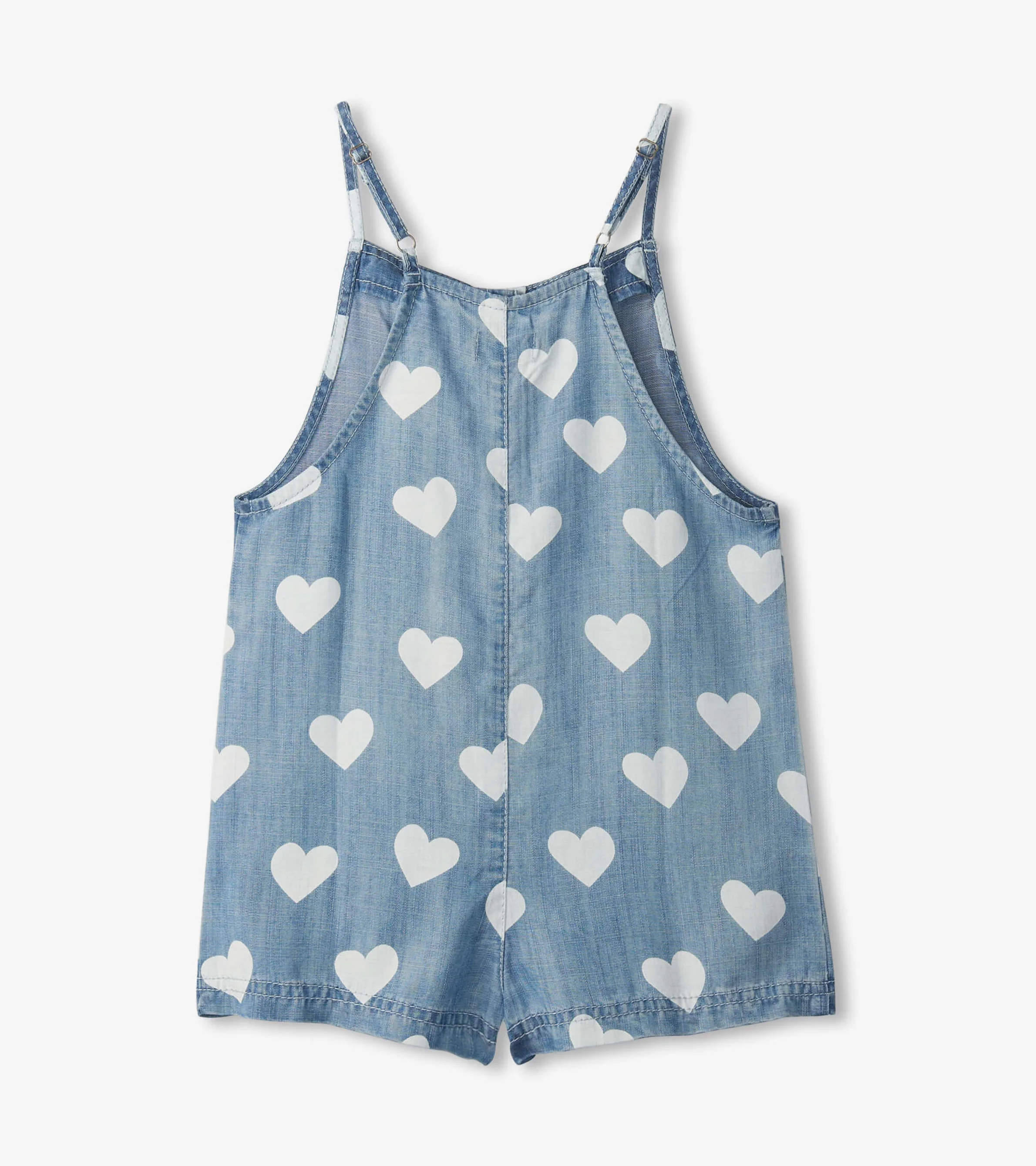 Girls Hearts Slouchy Overalls - Image 5