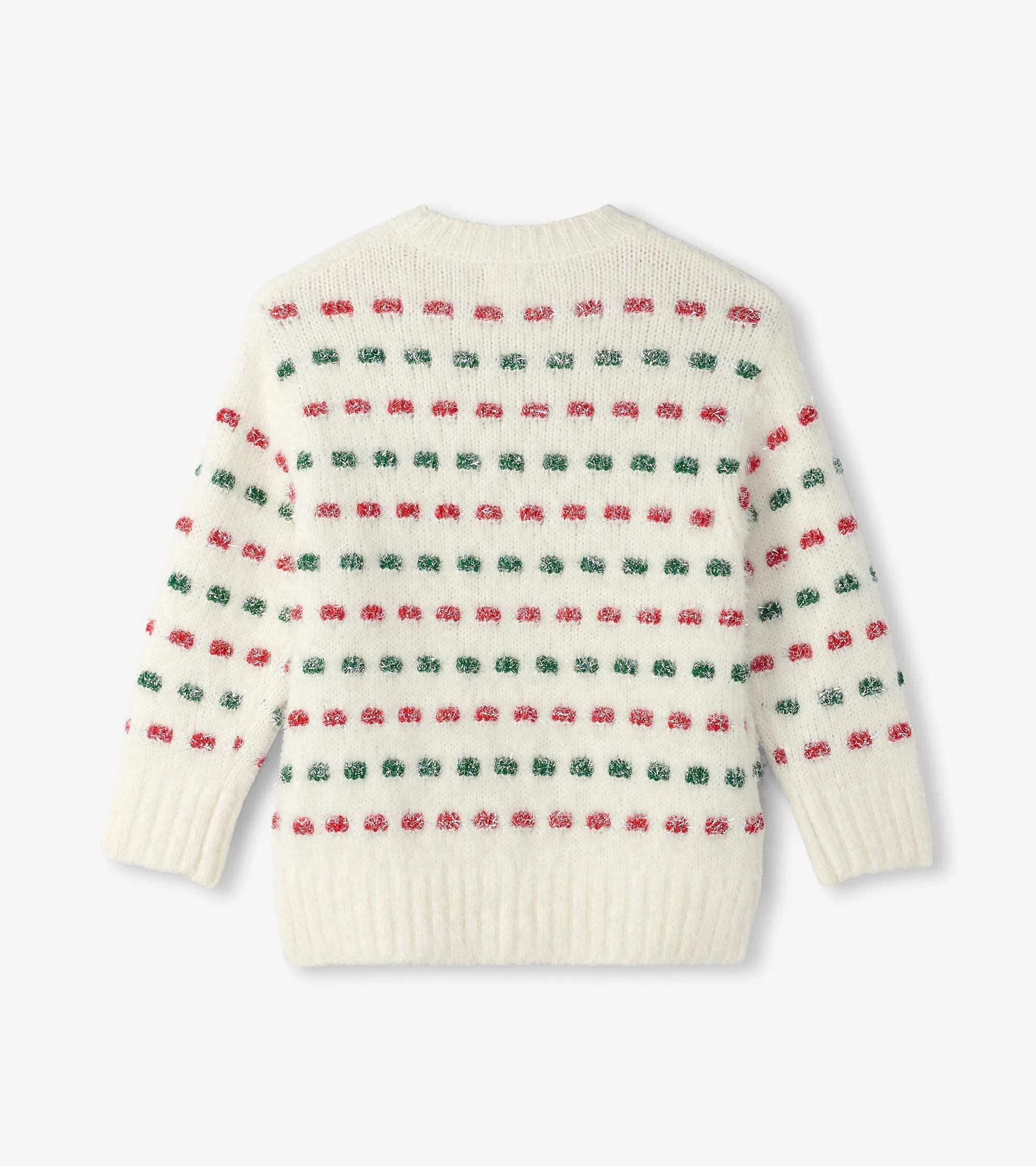 Girls Holiday Basket Weave Sweater - Image 3