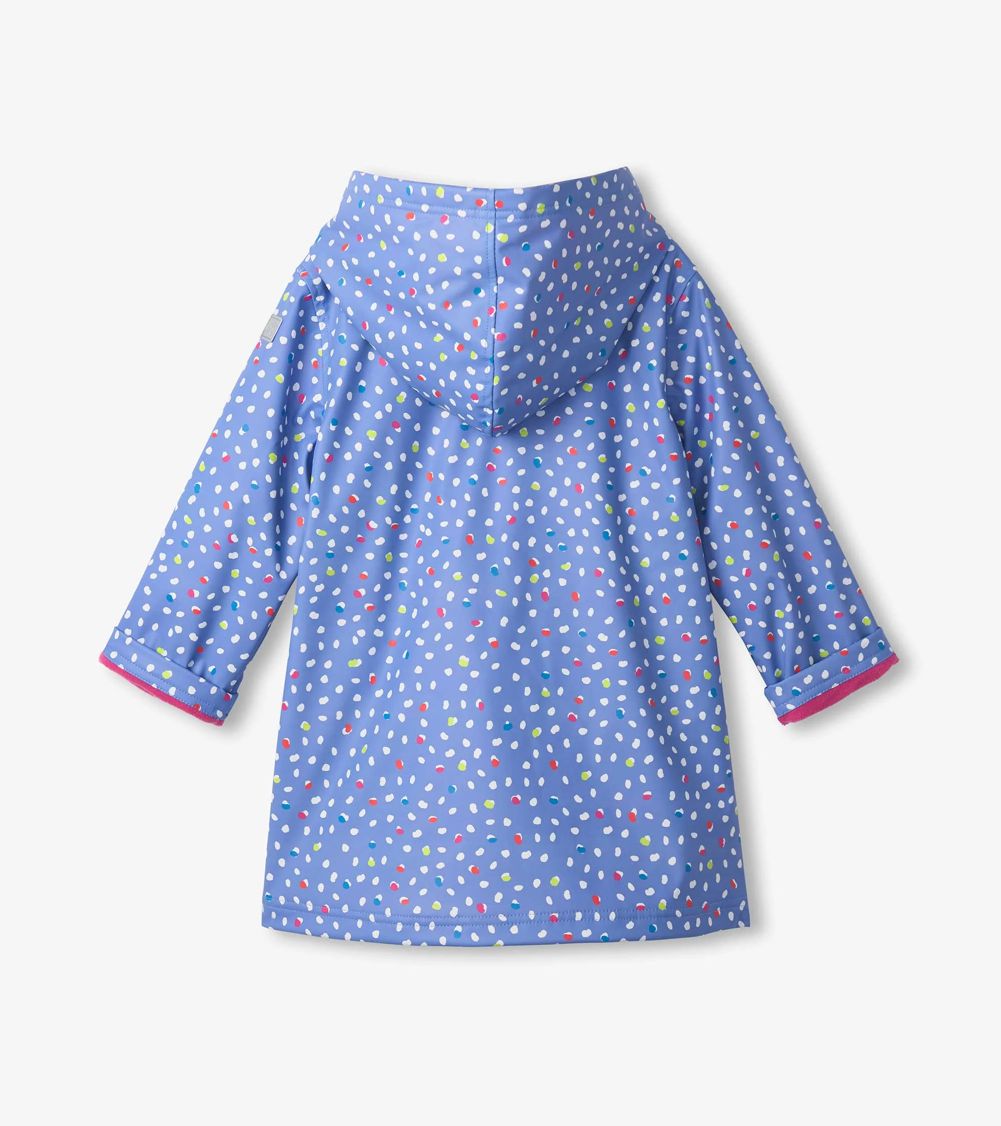 Girls Lots of Dots Button-Up Rain Jacket - Image 3