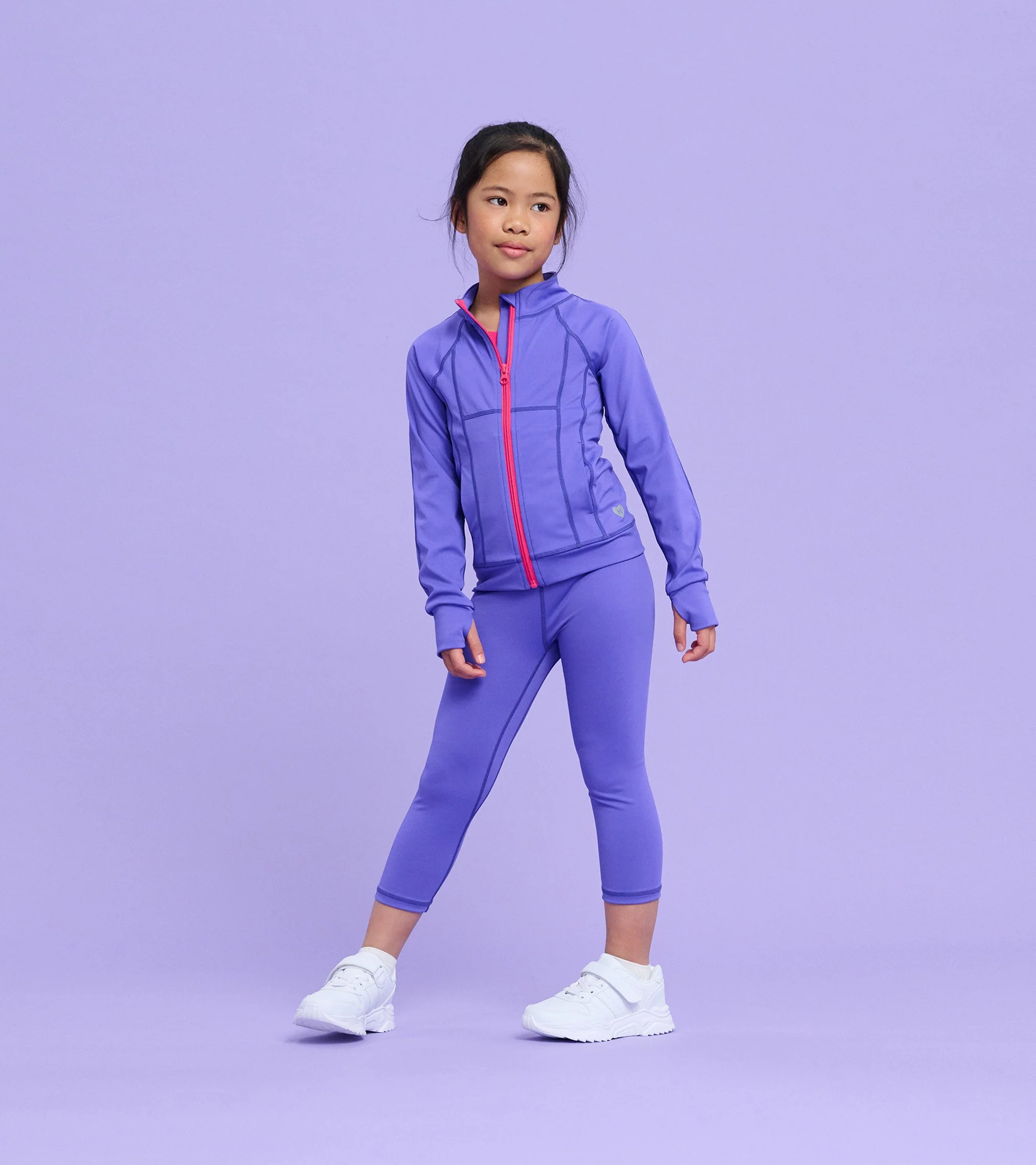 Girls Purple Active Capris - Image 3
