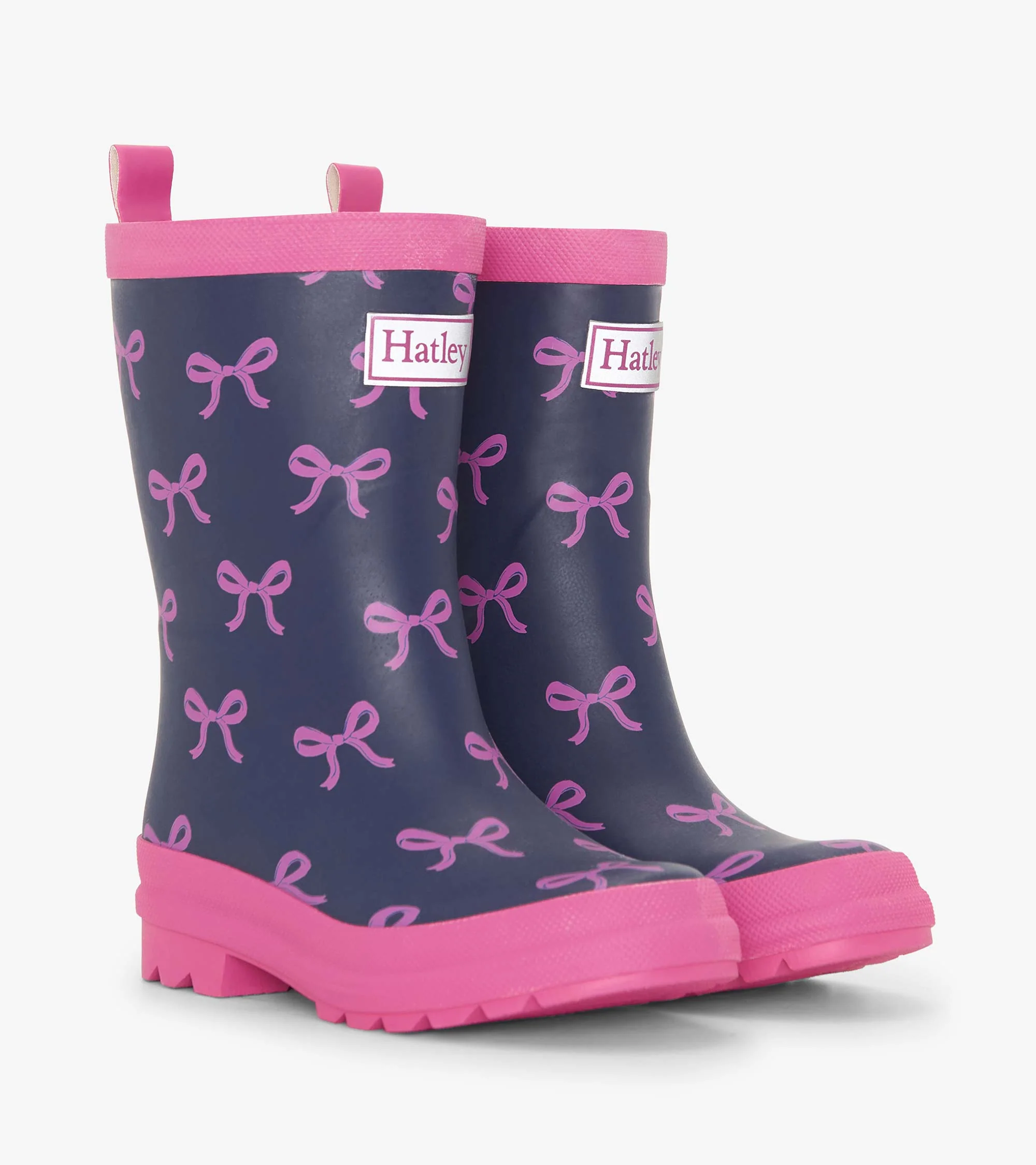 Girls Teeny Bows Matte Rain Boots