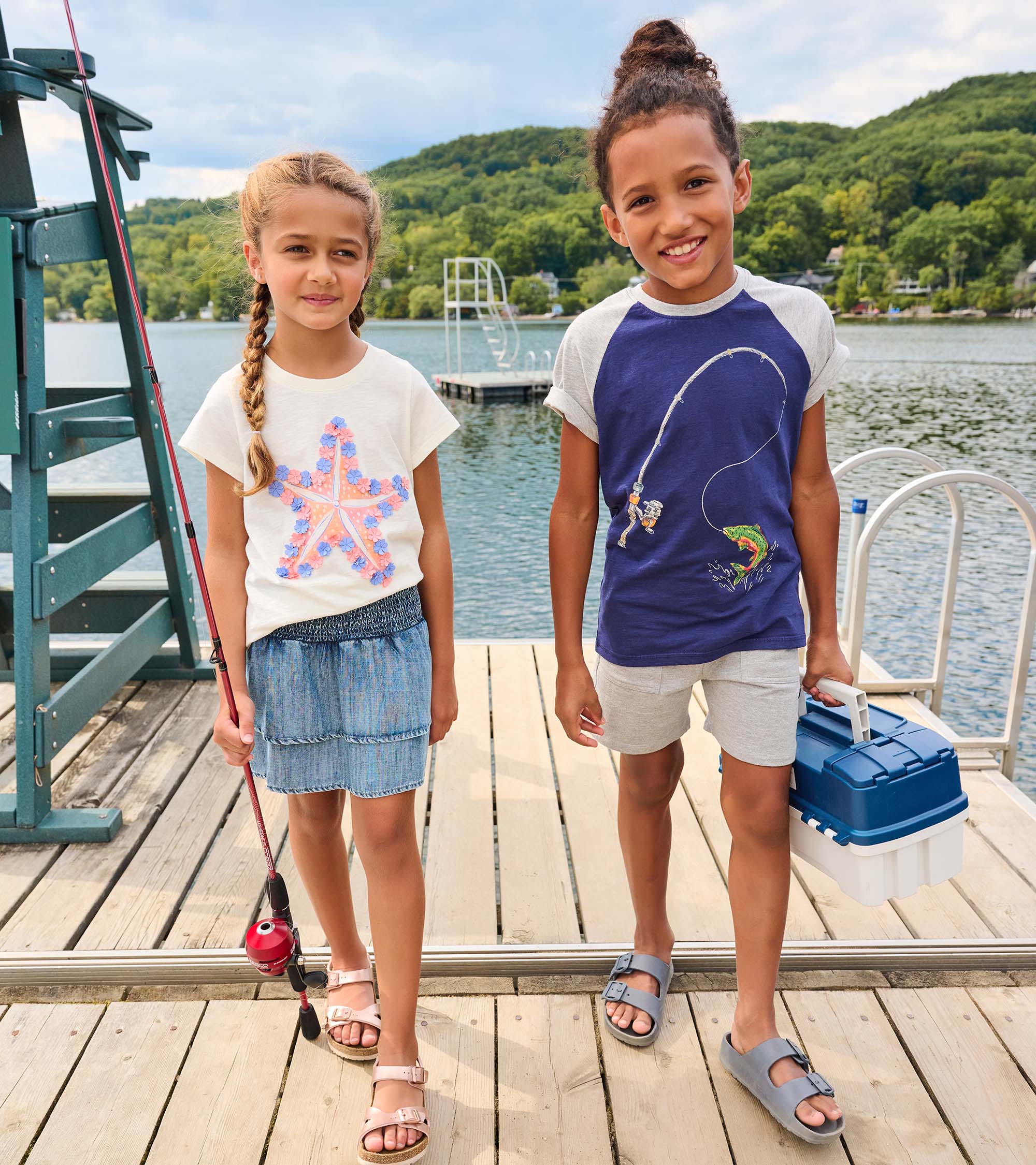 Girls Tencel Smocked Skirt - Image 2