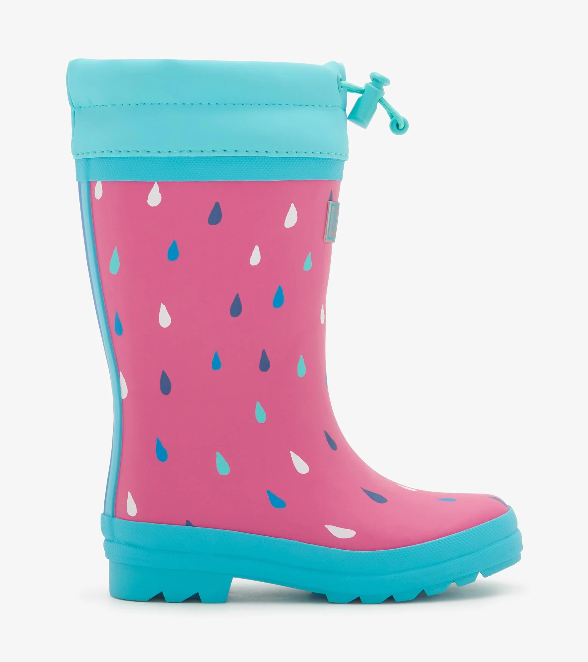 Girls Tiny Drops Sherpa Lined Rain Boots - Image 3