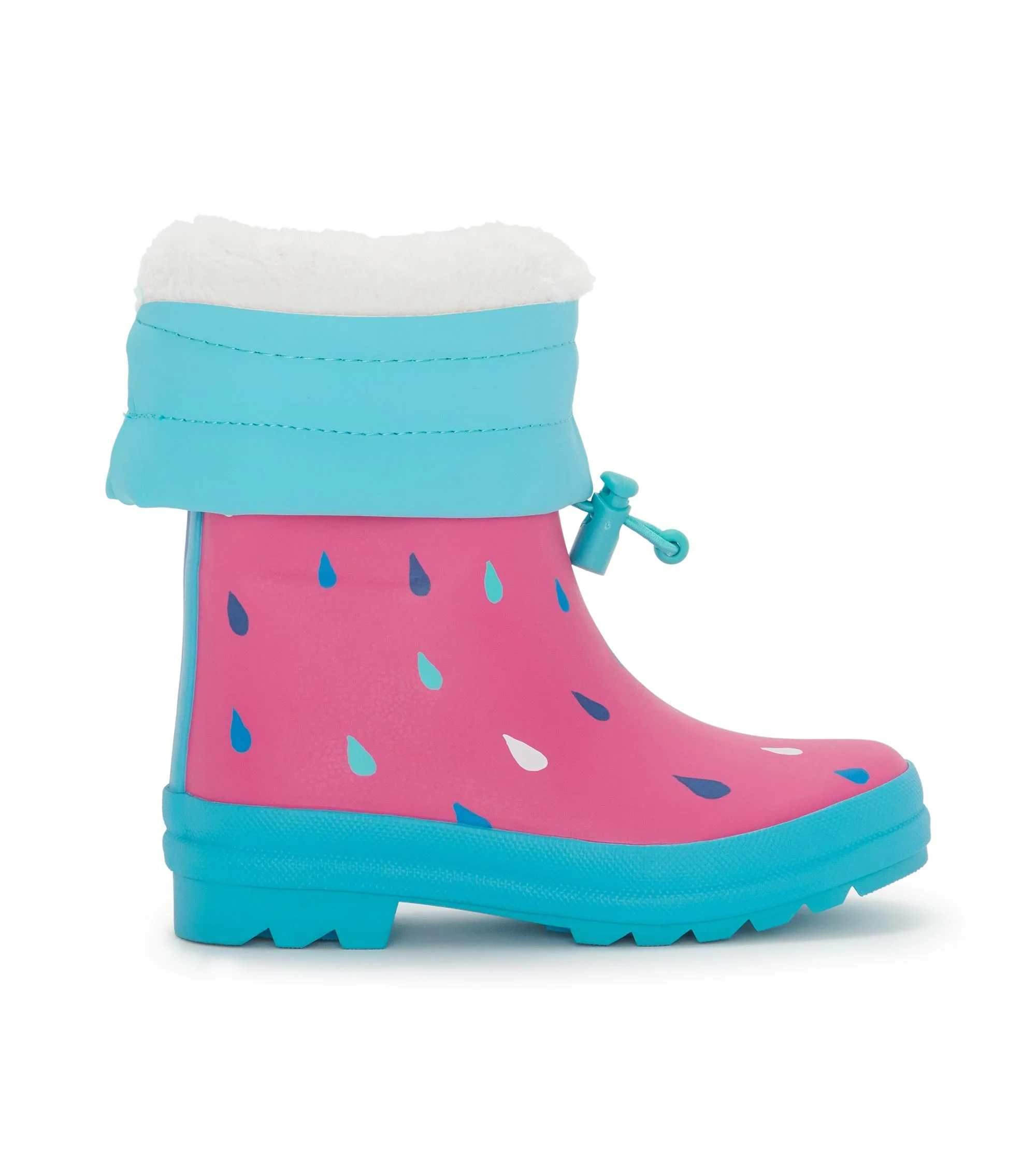 Girls Tiny Drops Sherpa Lined Rain Boots - Image 4