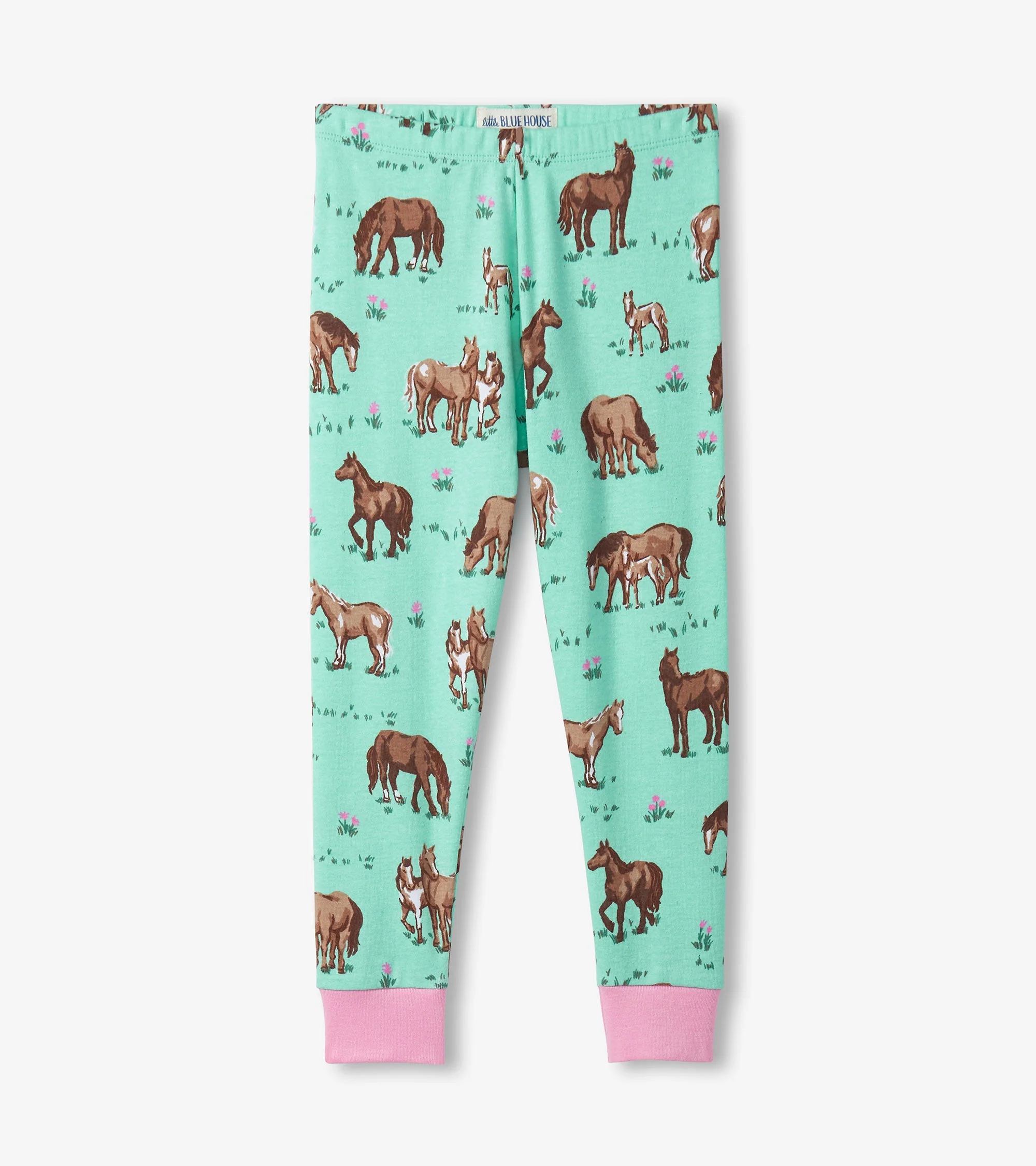 Girls Western Horses Pajama Set - Image 3