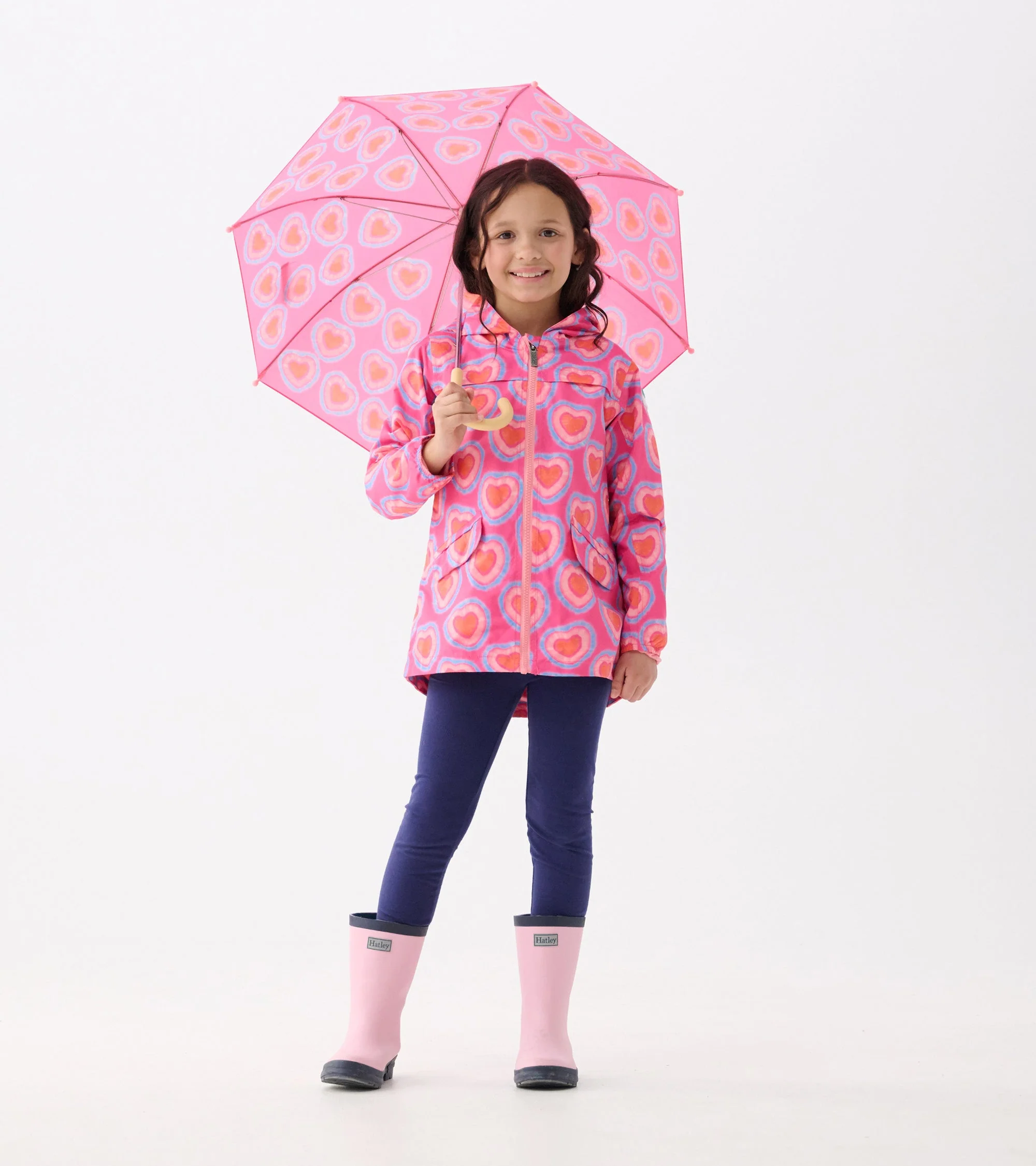 Kids Glowing Hearts Umbrella - Image 2