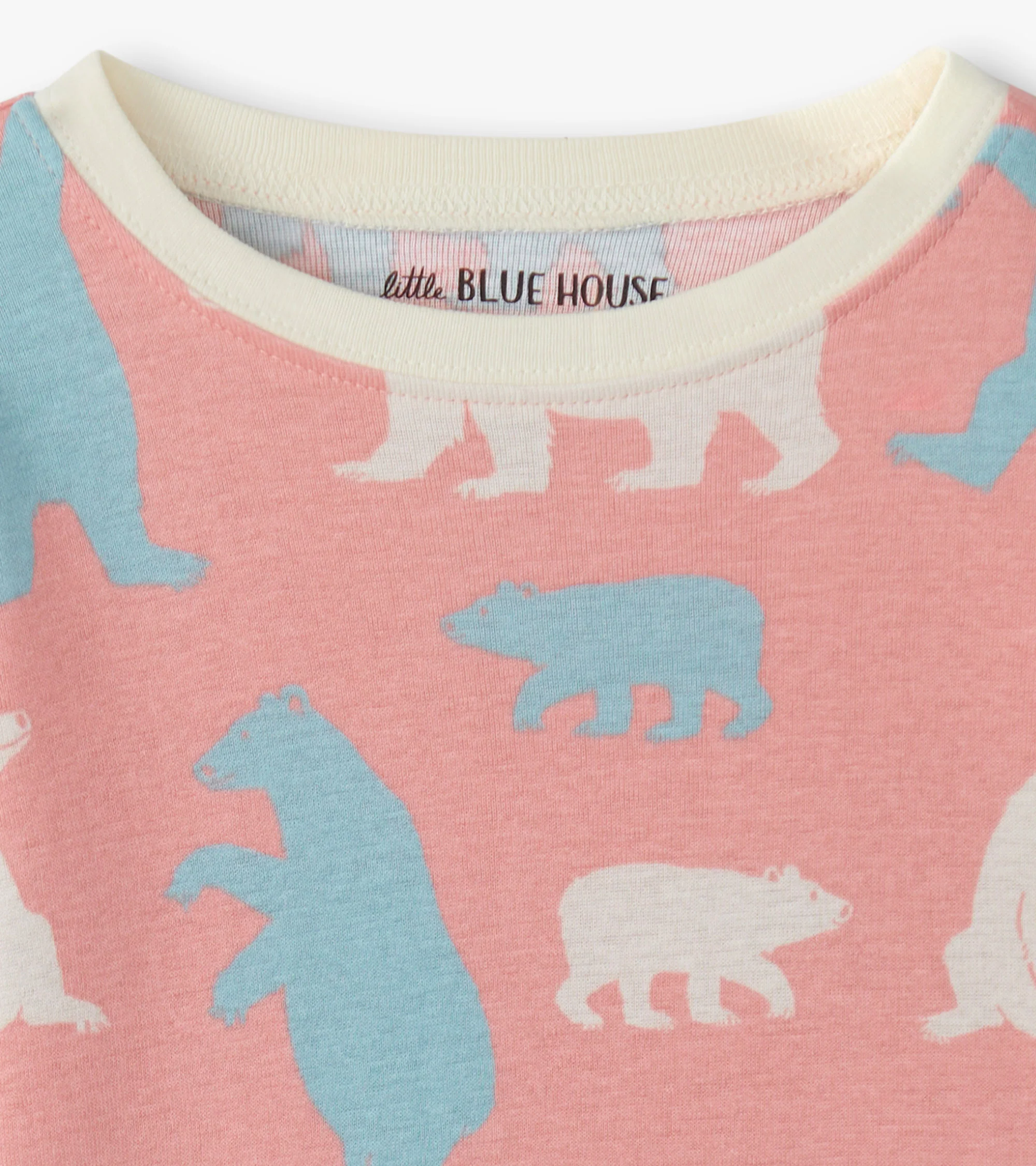 Kids Pink Polar Bears Pajama Set - Image 5