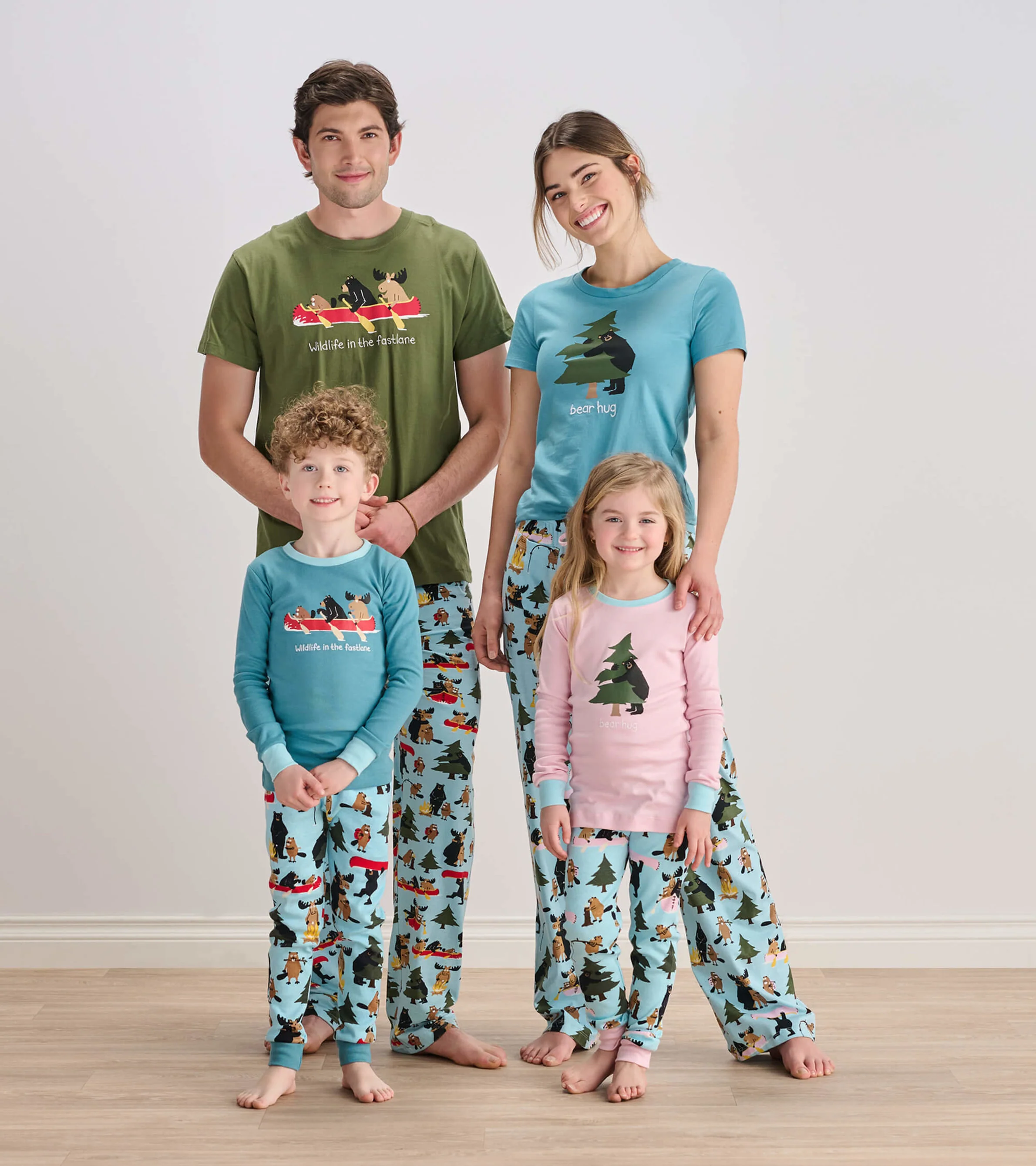 Life in the Wild Pink Kids Appliqué Pajama Set - Image 2