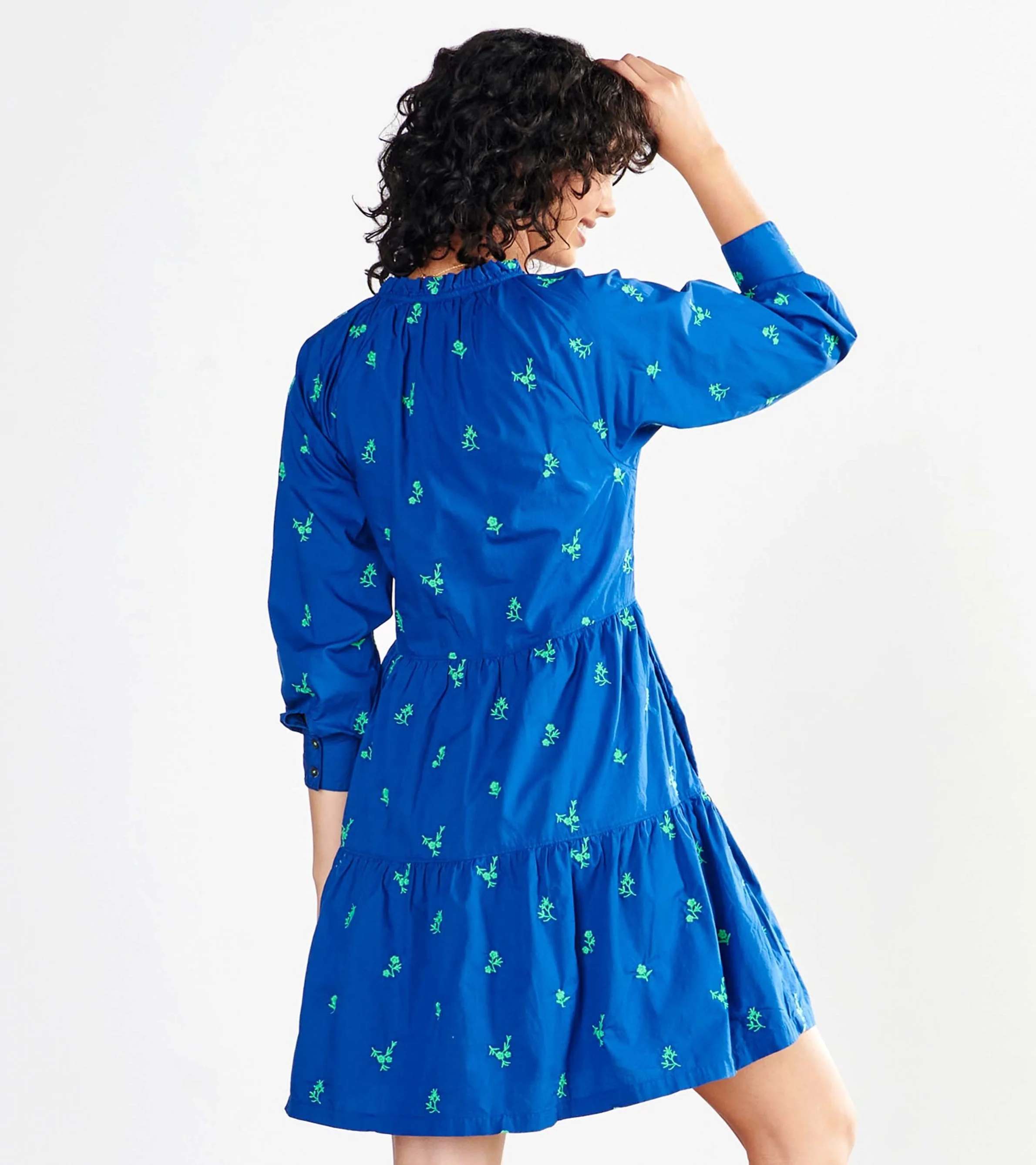 Maddy Popover Dress - Embroidered Flowers - Image 3