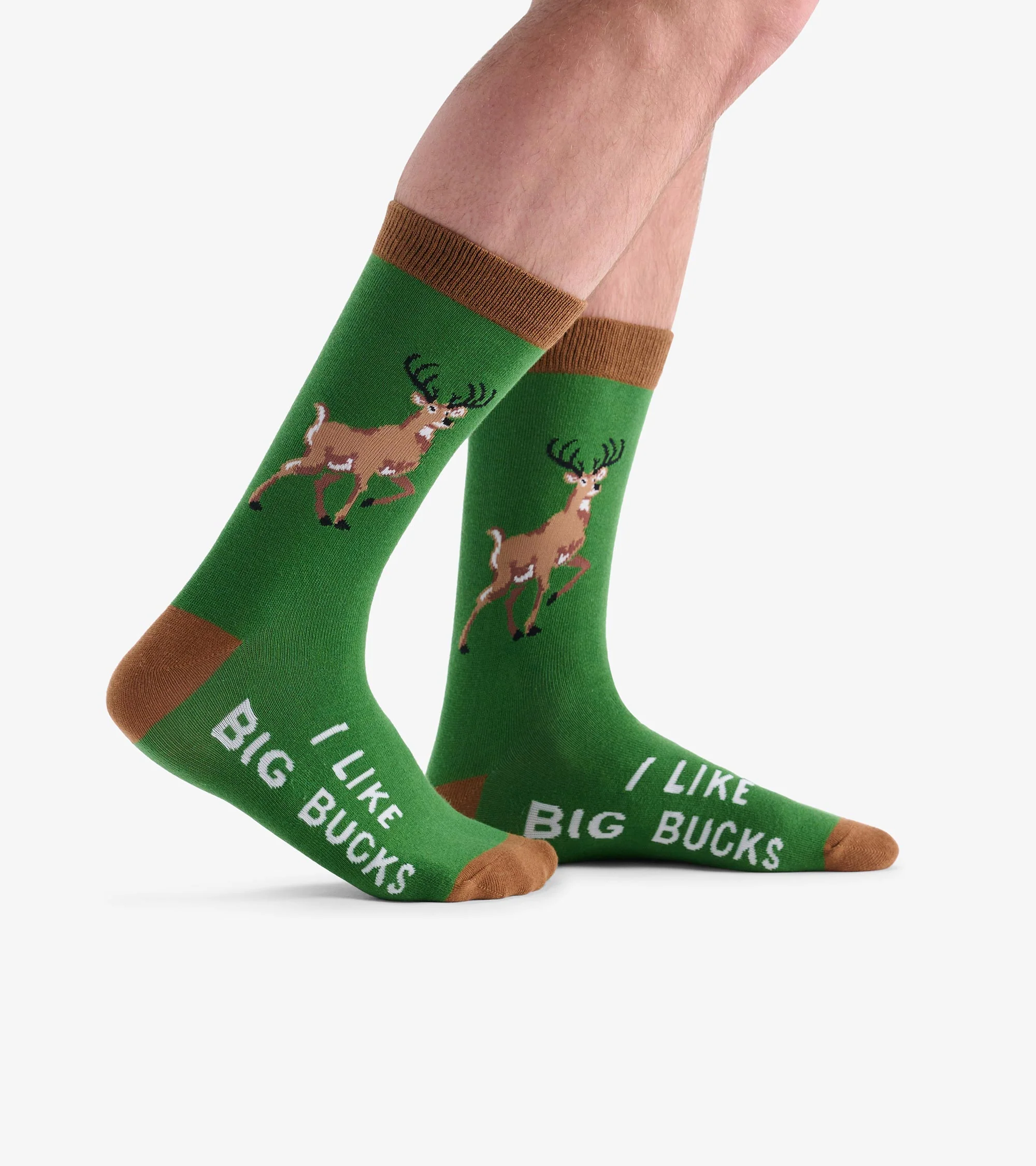 Men's I Like Big Bucks Crew Socks - Image 4