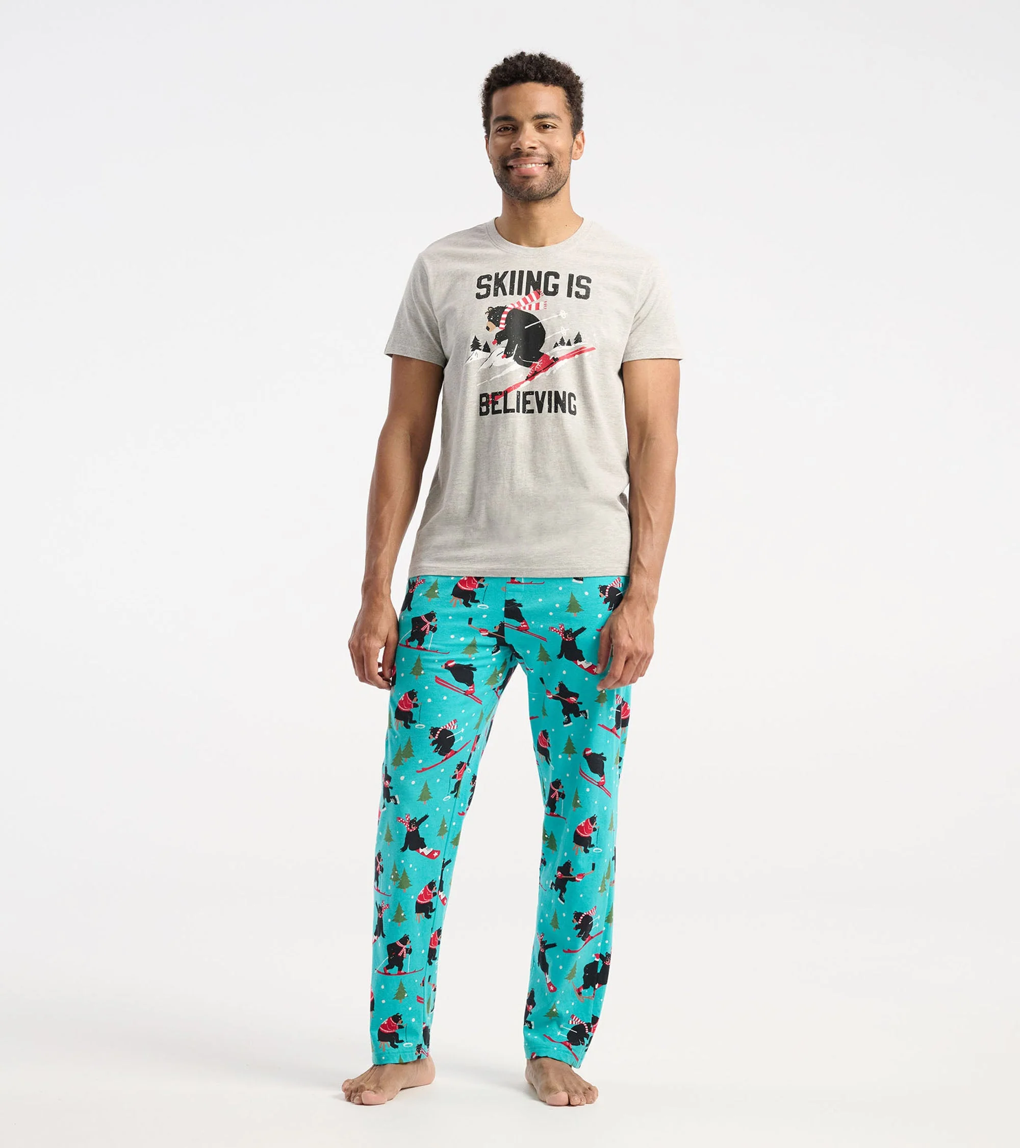 Men's Wild Winter Sports Cotton Pajama Pants - Image 4