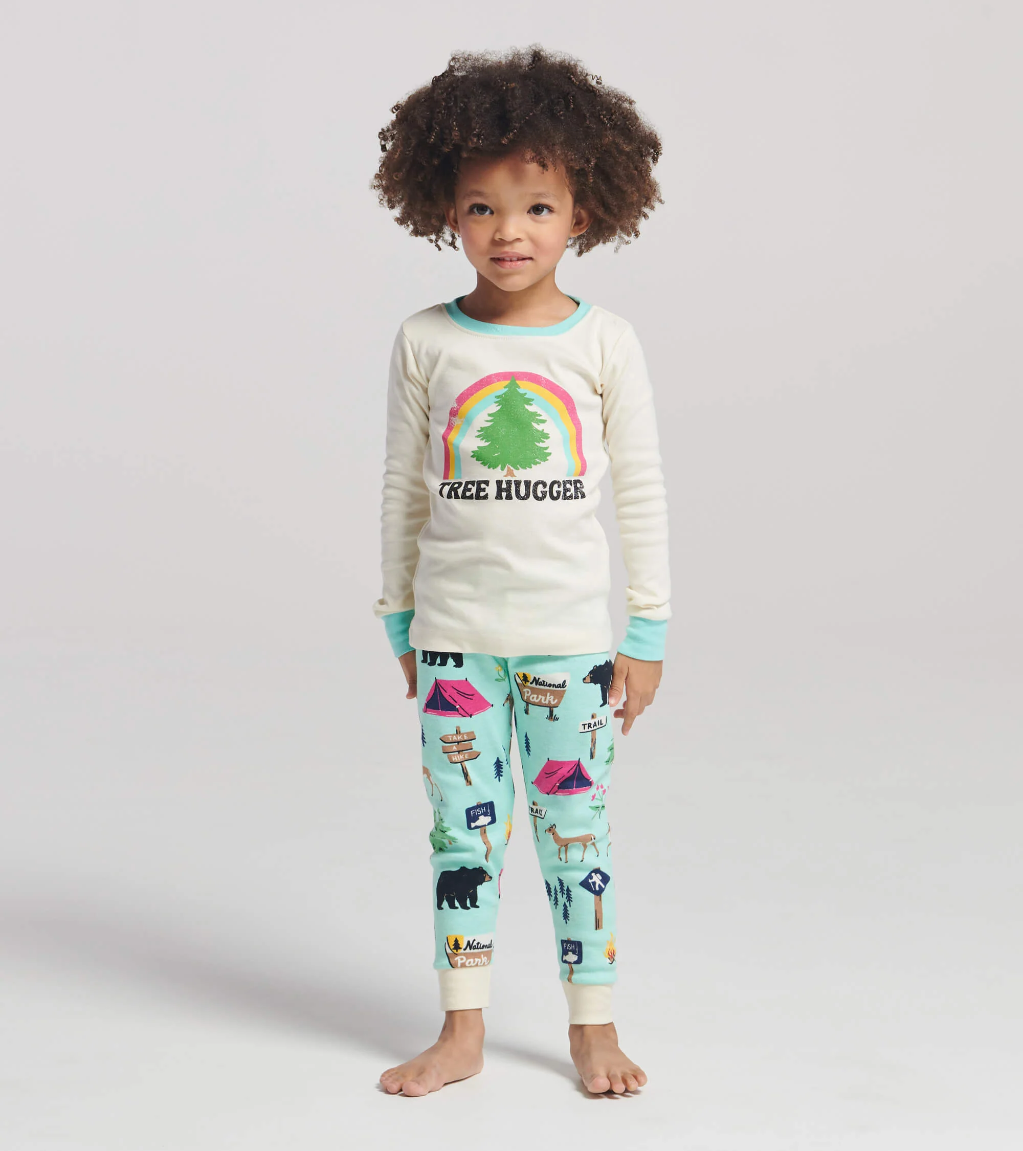 Tree Hugger Kids Appliqué Pajama Set - Image 2