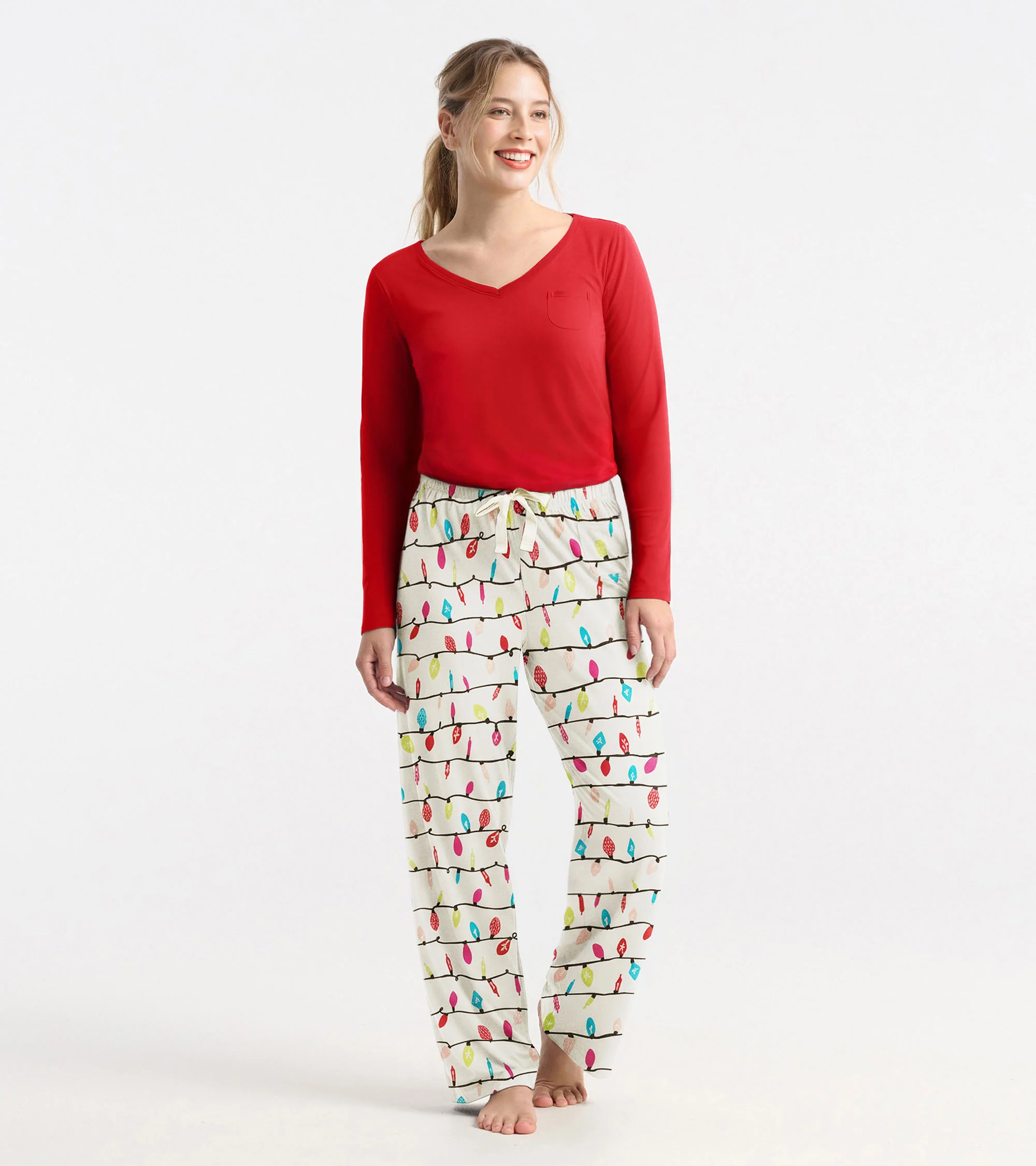 Women's Northern Lights Polyknit Pajama Pants - Image 3