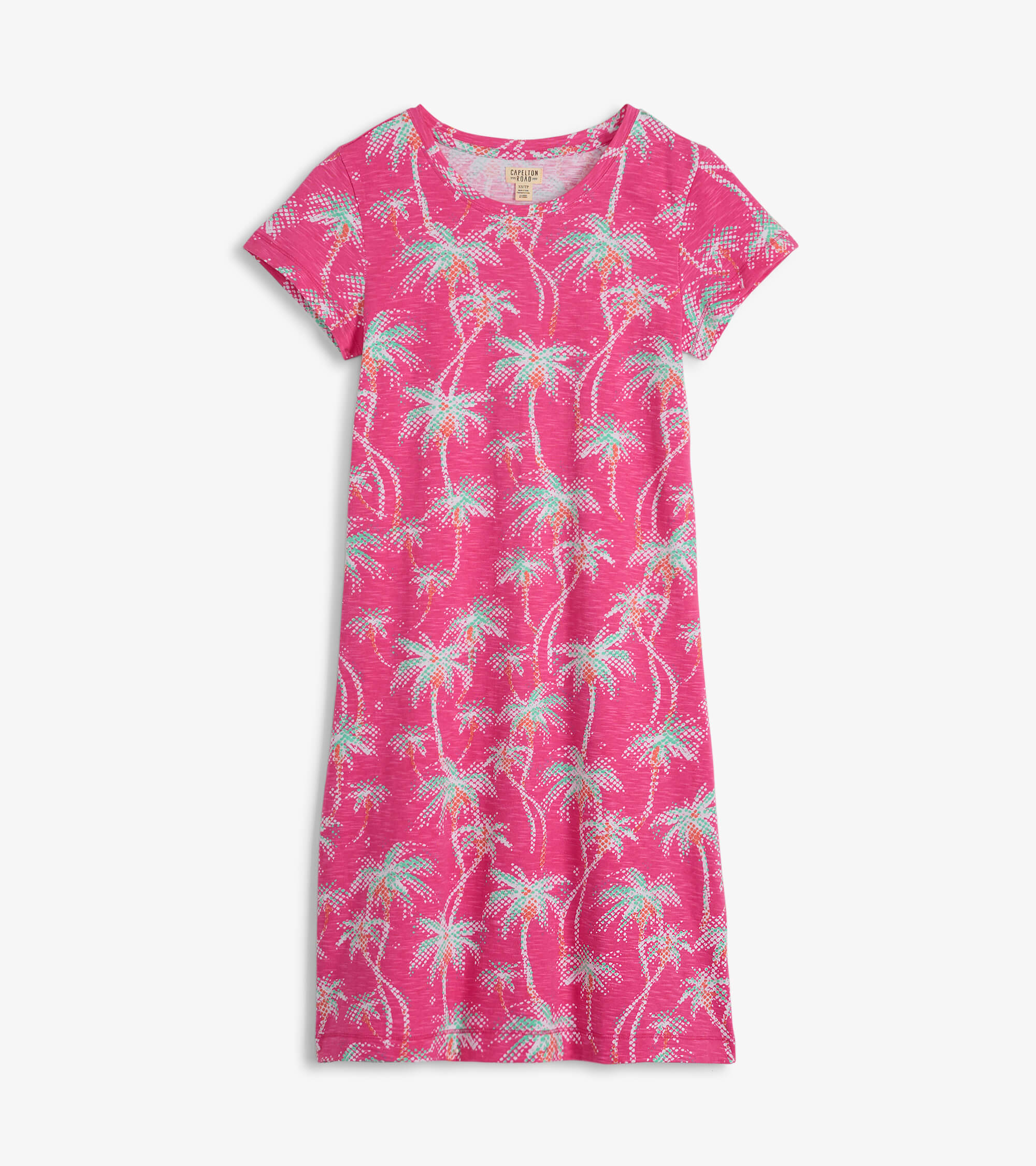 Women's Palm Trees Crew Neck T-Shirt Dress - Image 2