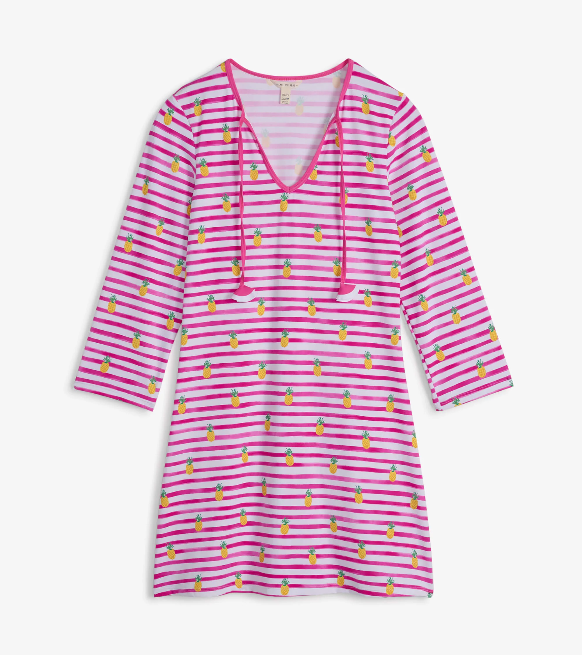 Women's Pineapple Stripes Seaside Beach Dress - Image 2