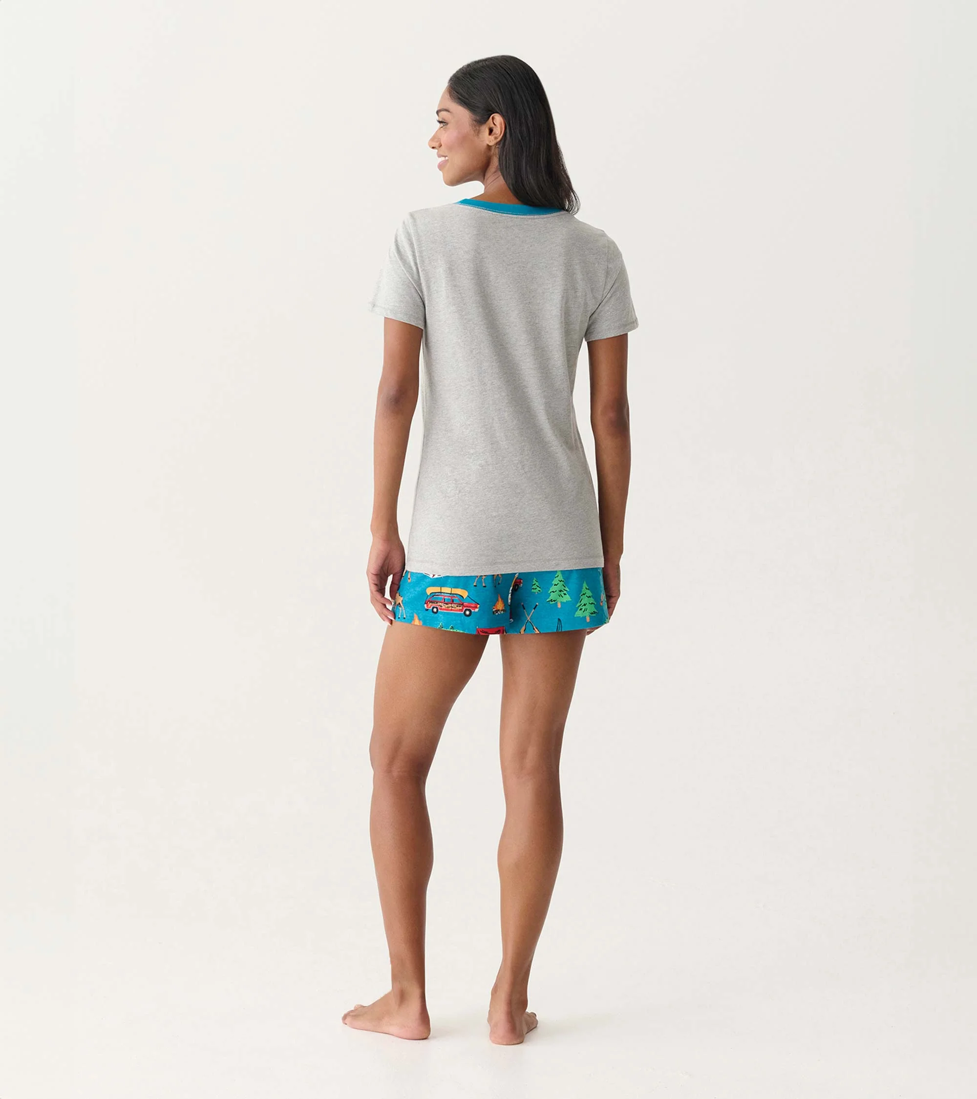 Women's Retro Camping Pajama Shorts - Image 4