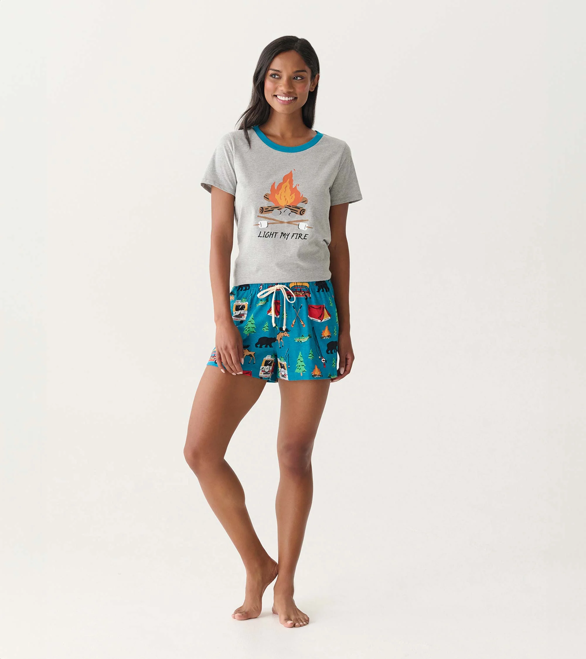 Women's Retro Camping Pajama T-Shirt - Image 3