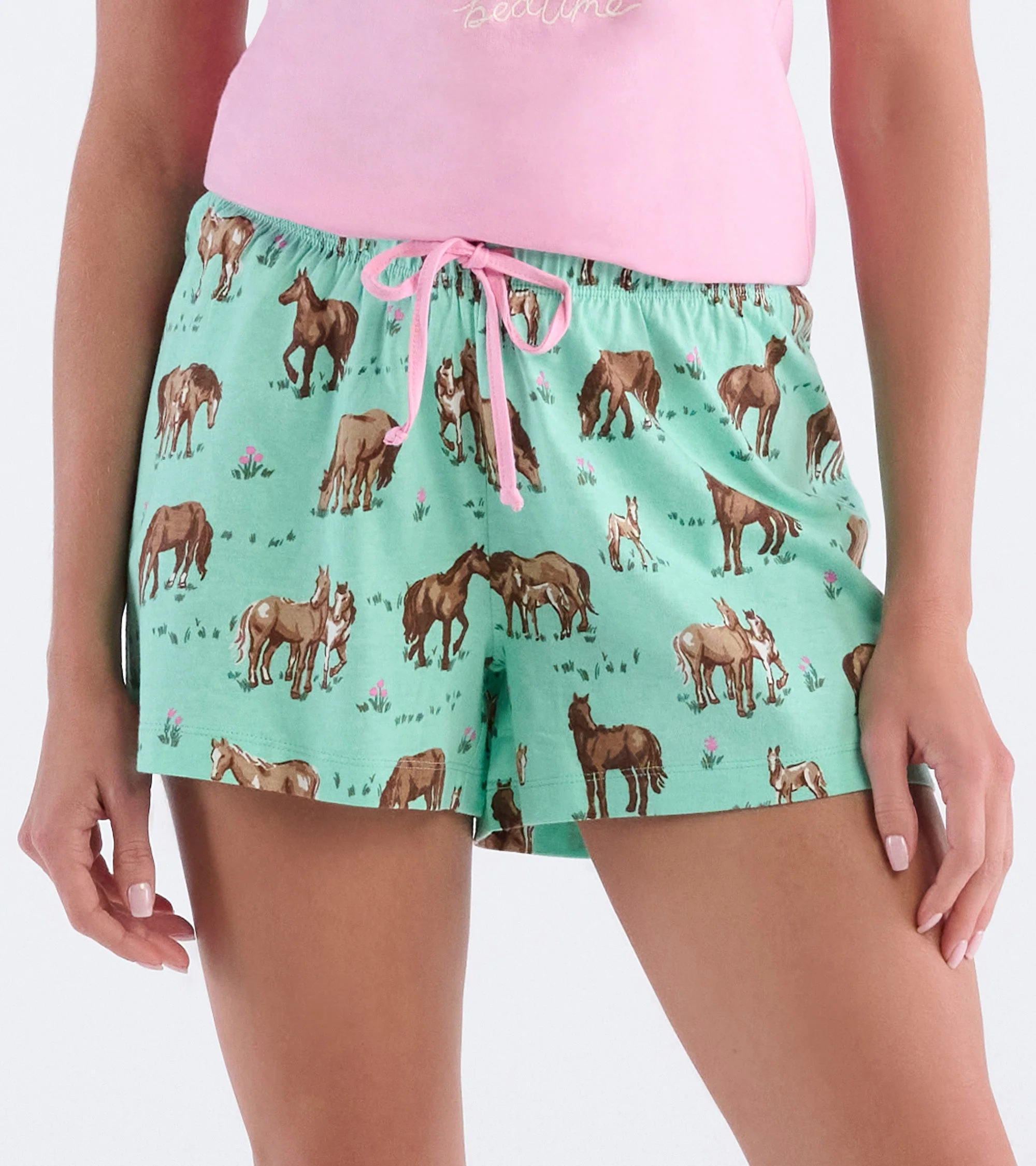 Women's Western Horses Cotton Pajama Shorts