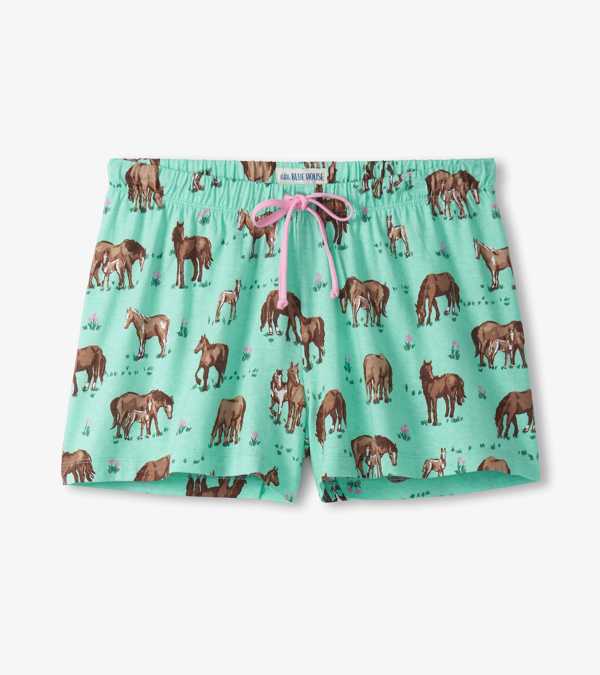 Women's Western Horses Cotton Pajama Shorts - Image 2