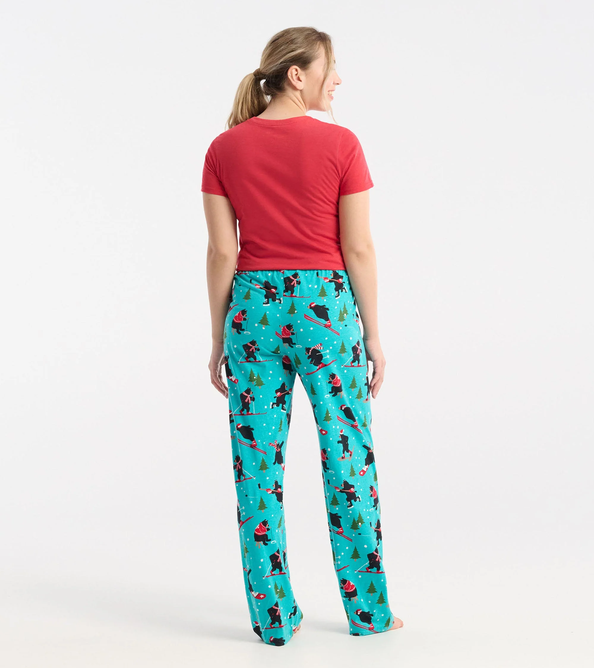 Women's Wild Winter Sports Cotton Pajama Pants - Image 4